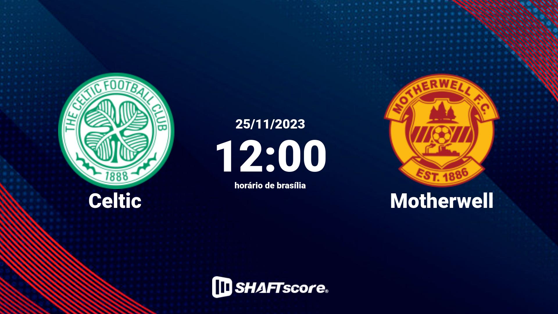 Estatísticas do jogo Celtic vs Motherwell 25.11 12:00