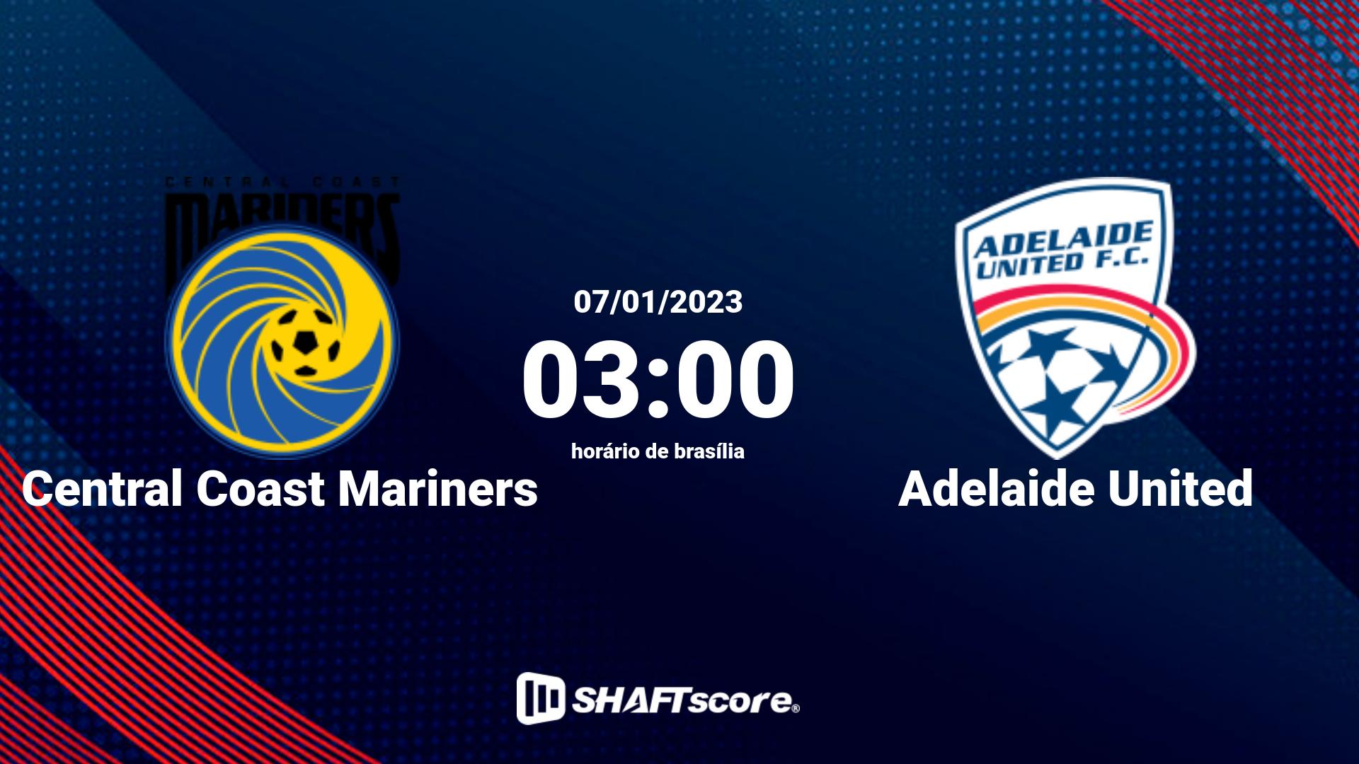 Estatísticas do jogo Central Coast Mariners vs Adelaide United 07.01 03:00