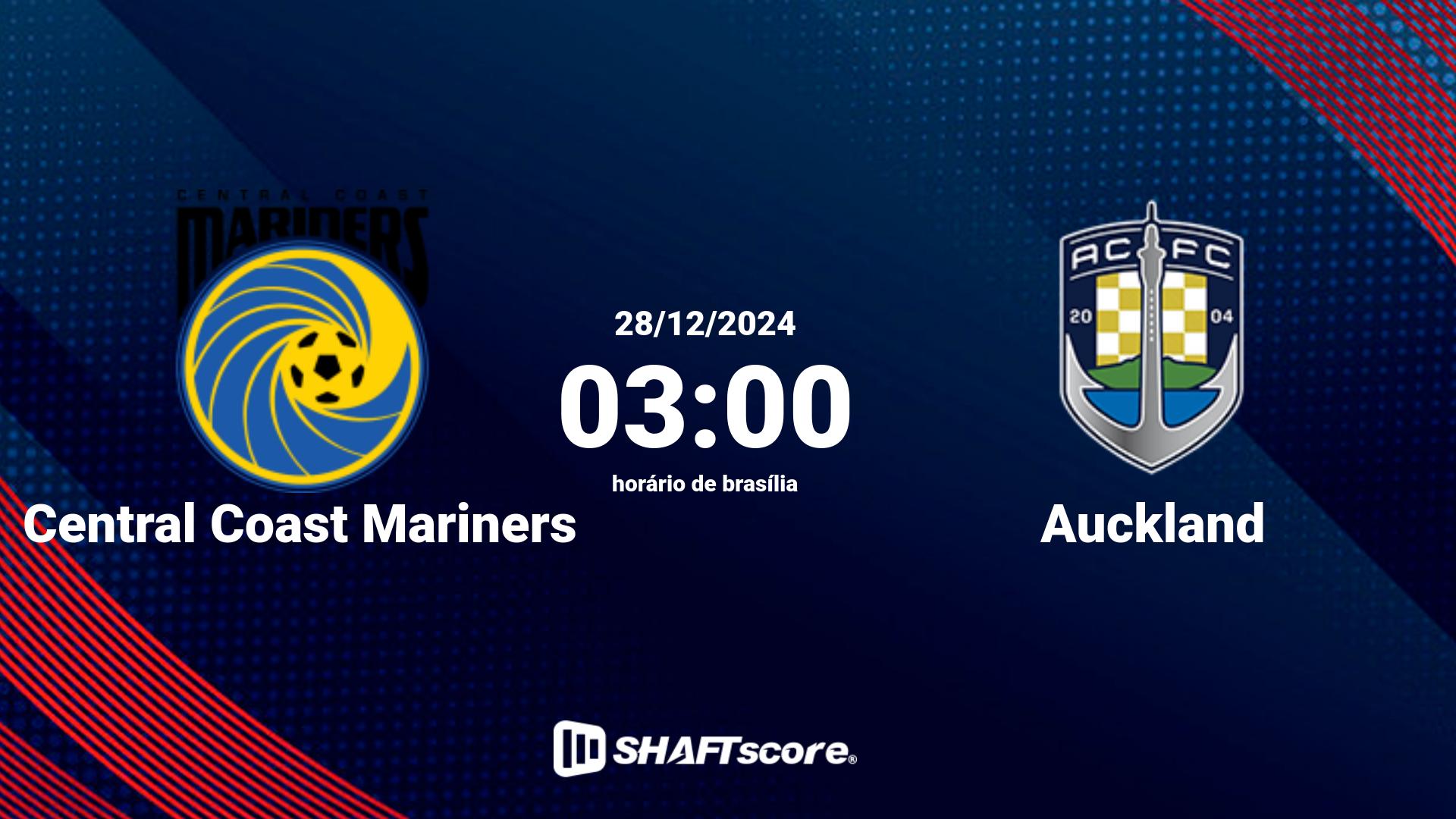 Estatísticas do jogo Central Coast Mariners vs Auckland 28.12 03:00