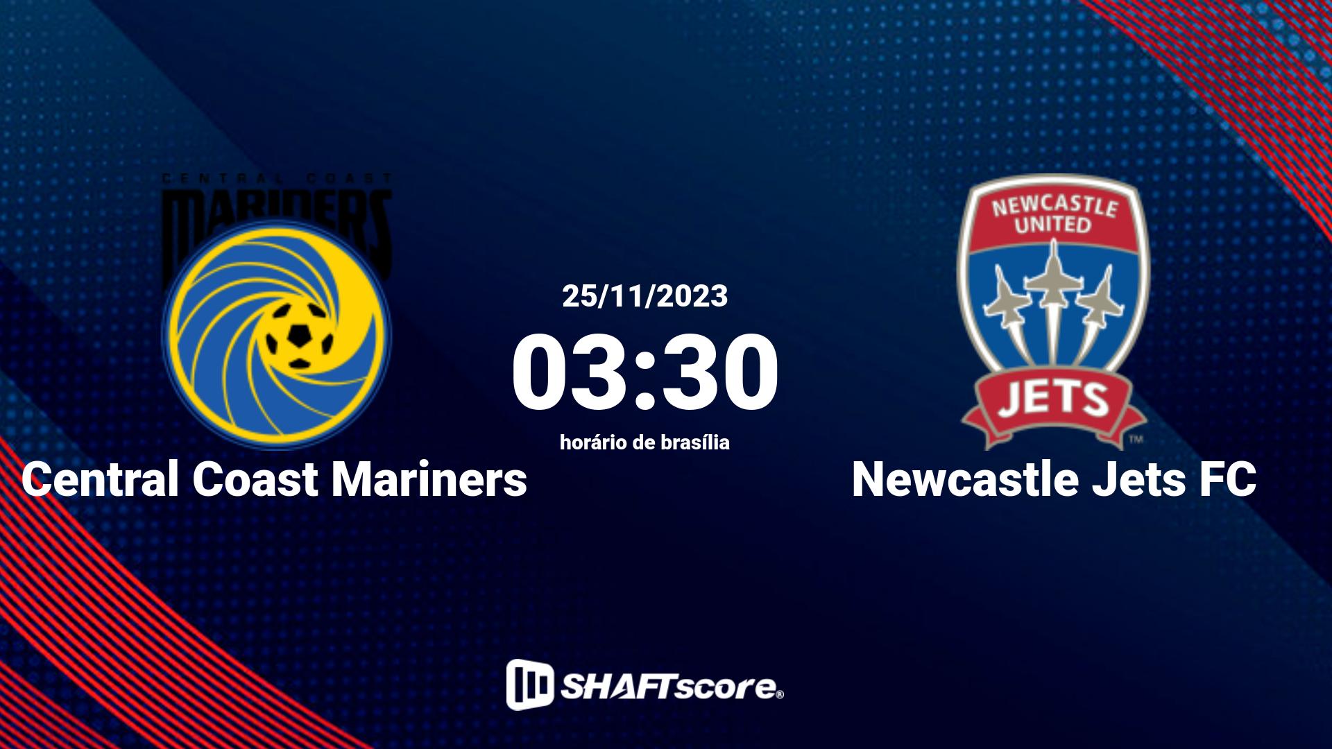 Estatísticas do jogo Central Coast Mariners vs Newcastle Jets FC 25.11 03:30