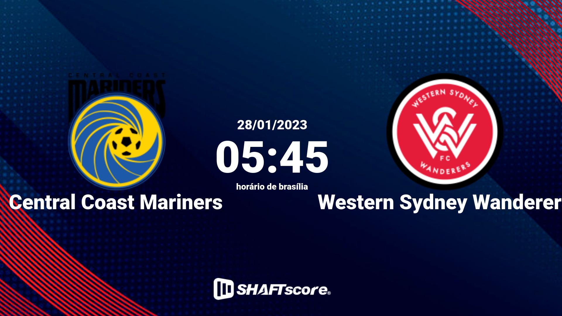 Estatísticas do jogo Central Coast Mariners vs Western Sydney Wanderers 28.01 05:45