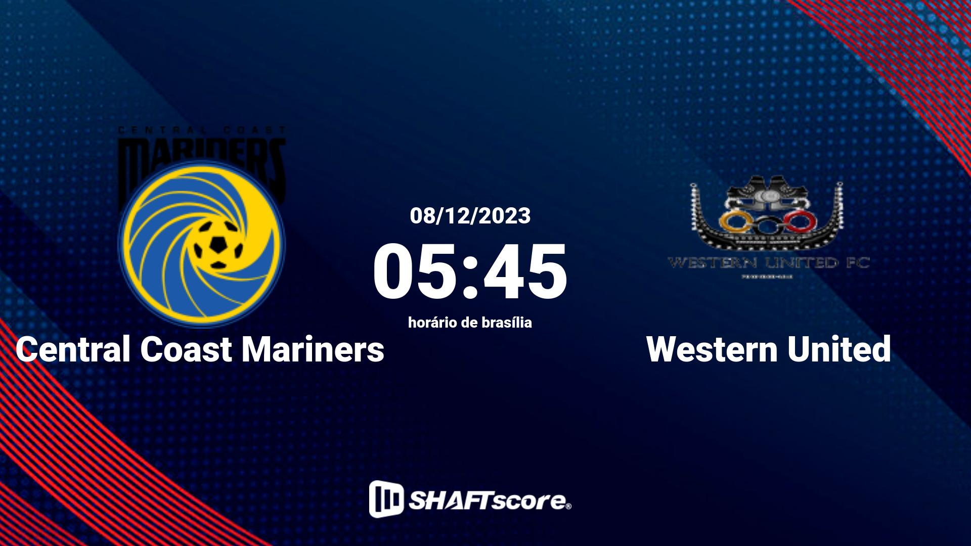 Estatísticas do jogo Central Coast Mariners vs Western United 08.12 05:45