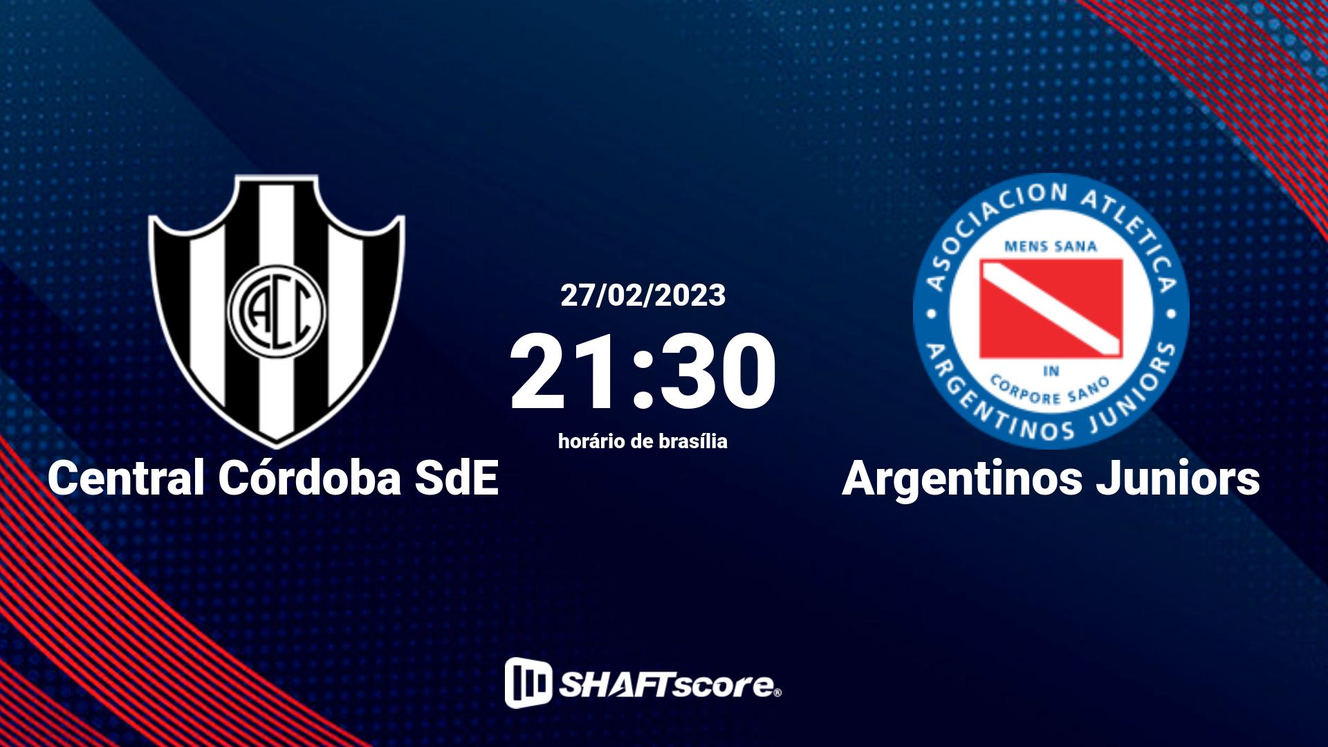 Estatísticas do jogo Central Córdoba SdE vs Argentinos Juniors 27.02 21:30