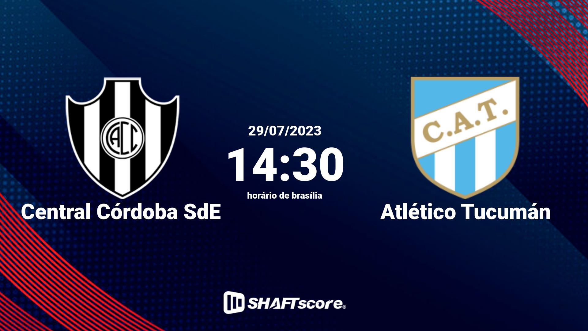 Estatísticas do jogo Central Córdoba SdE vs Atlético Tucumán 29.07 14:30