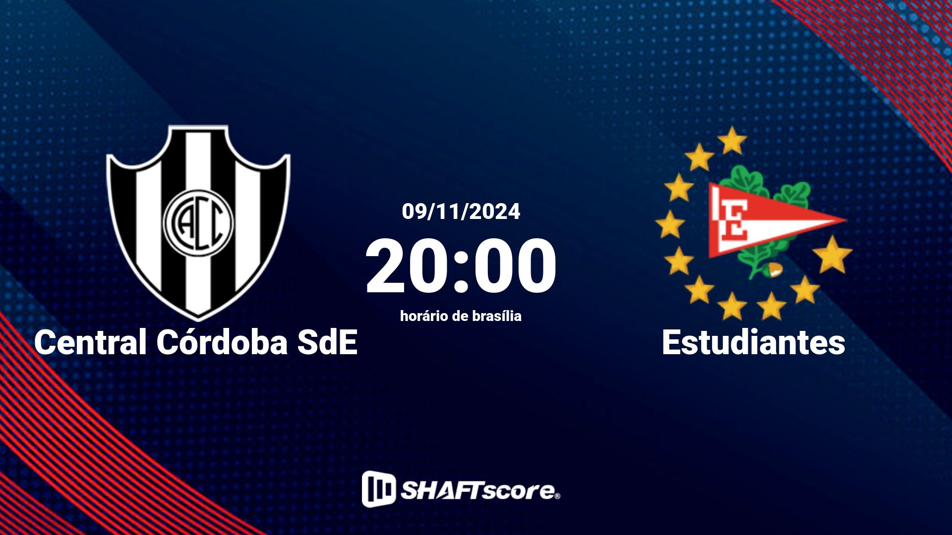 Estatísticas do jogo Central Córdoba SdE vs Estudiantes 09.11 20:00