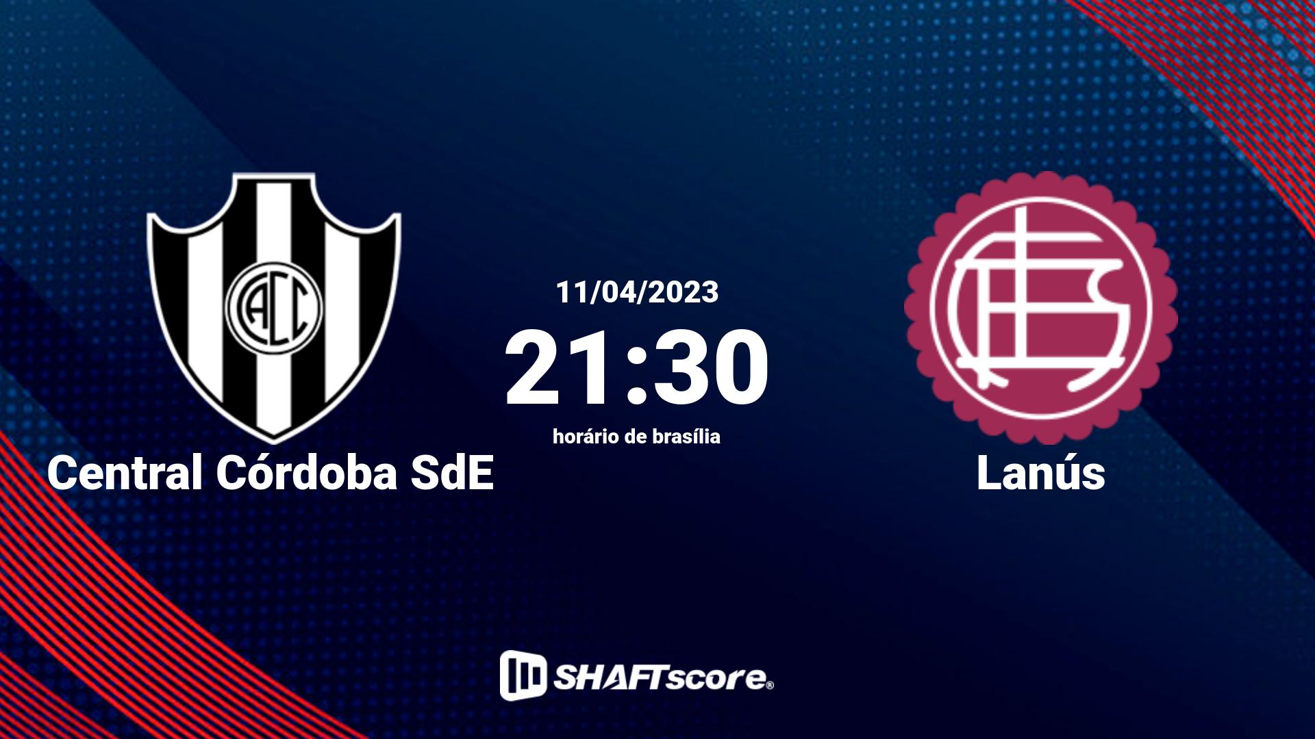 Estatísticas do jogo Central Córdoba SdE vs Lanús 11.04 21:30