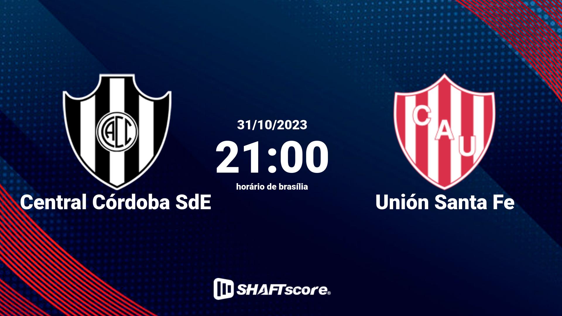 Estatísticas do jogo Central Córdoba SdE vs Unión Santa Fe 31.10 21:00