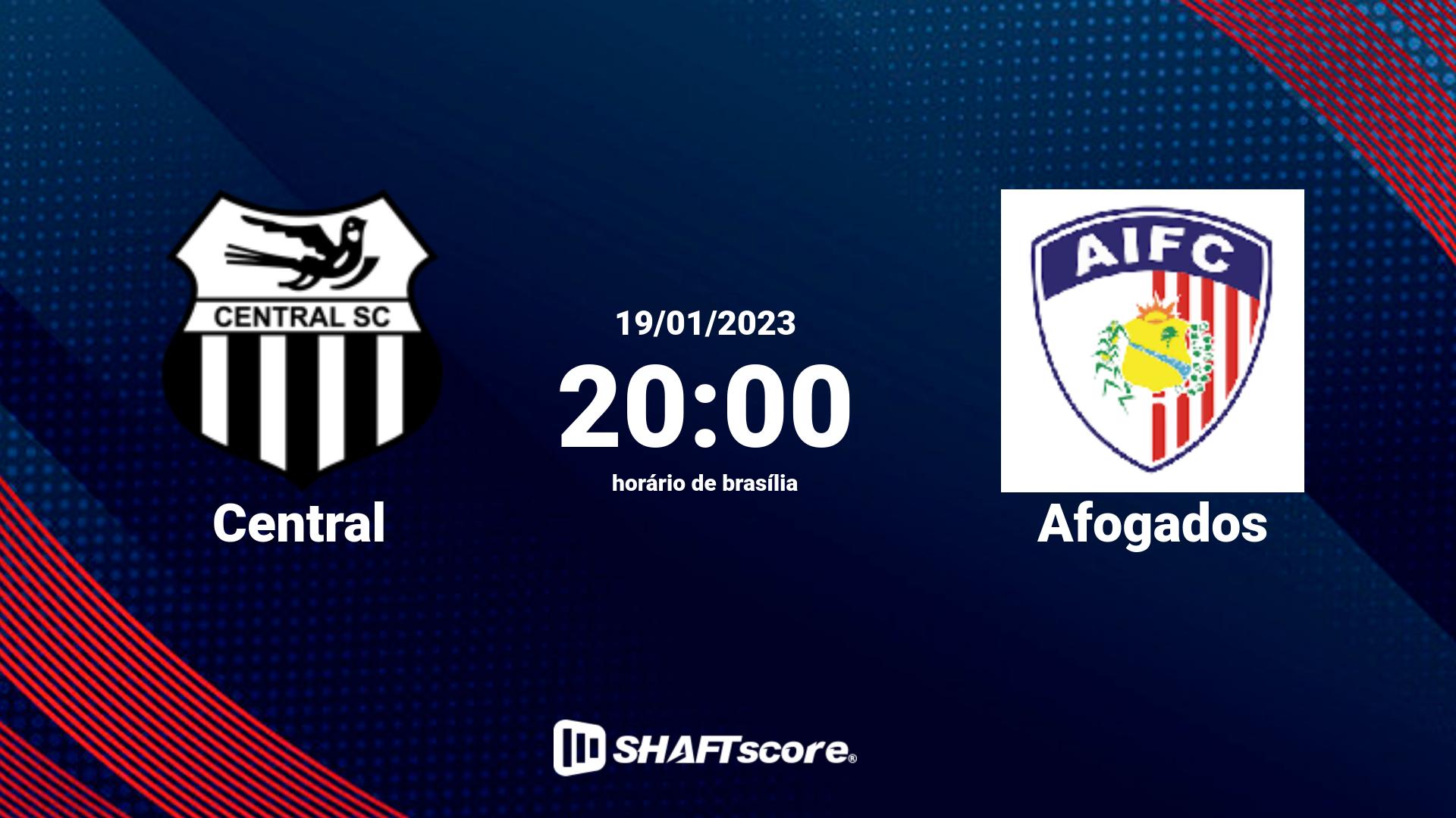 Estatísticas do jogo Central vs Afogados 19.01 20:00