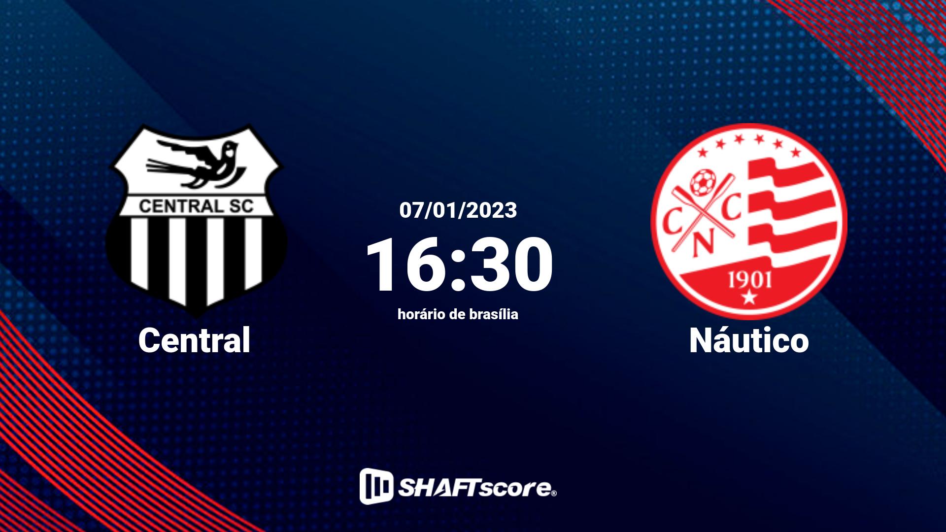 Estatísticas do jogo Central vs Náutico 07.01 16:30