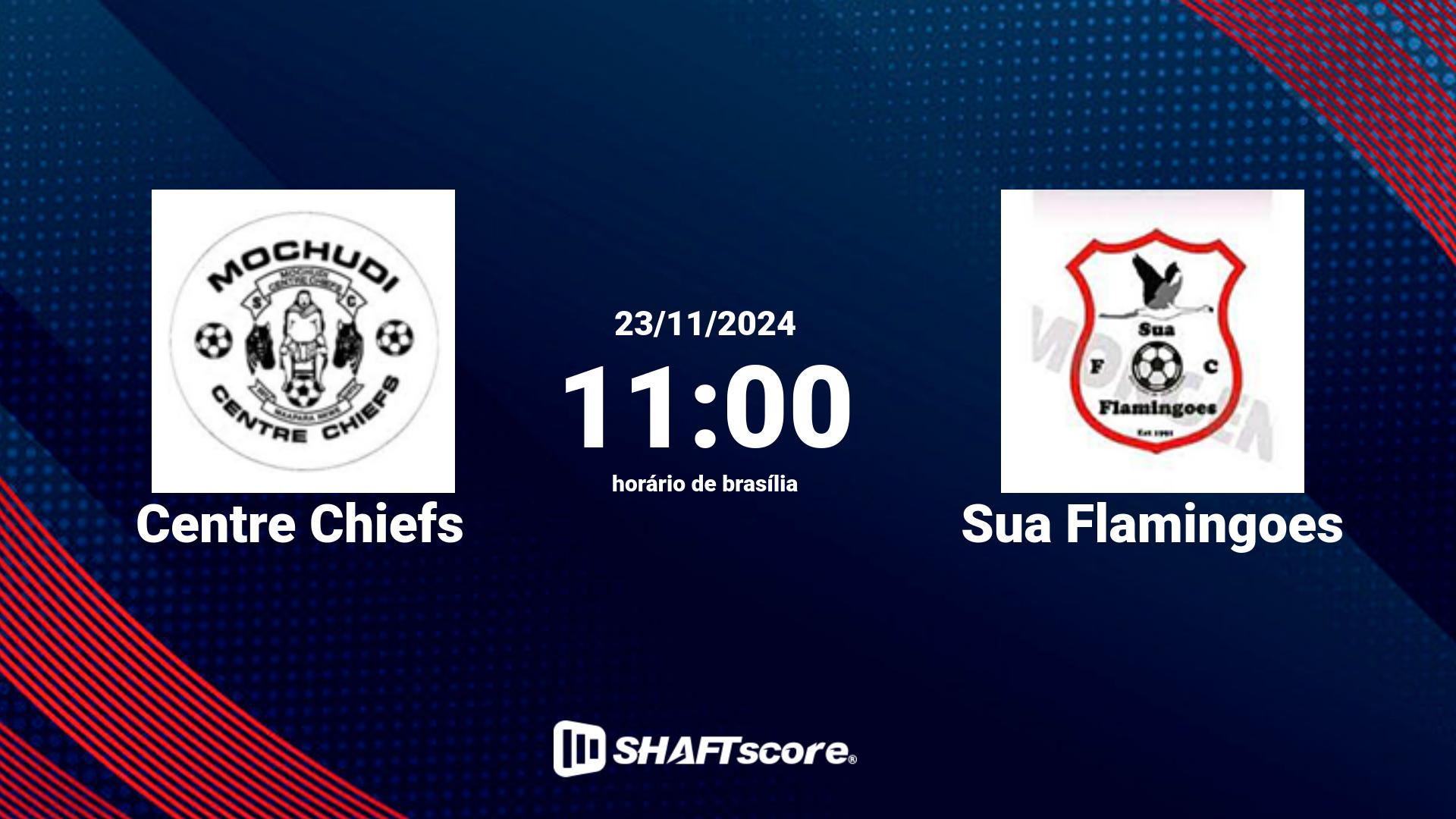 Estatísticas do jogo Centre Chiefs vs Sua Flamingoes 23.11 11:00