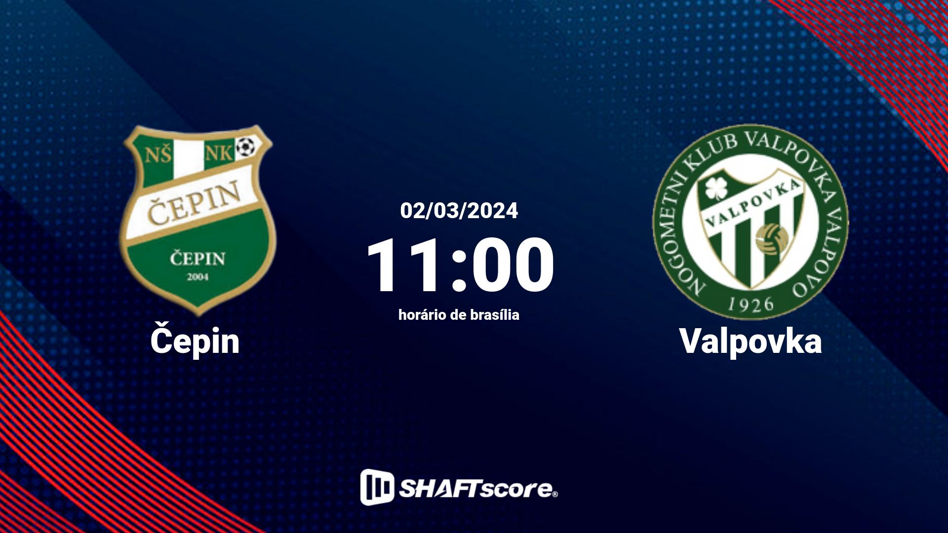 Estatísticas do jogo Čepin vs Valpovka 02.03 11:00