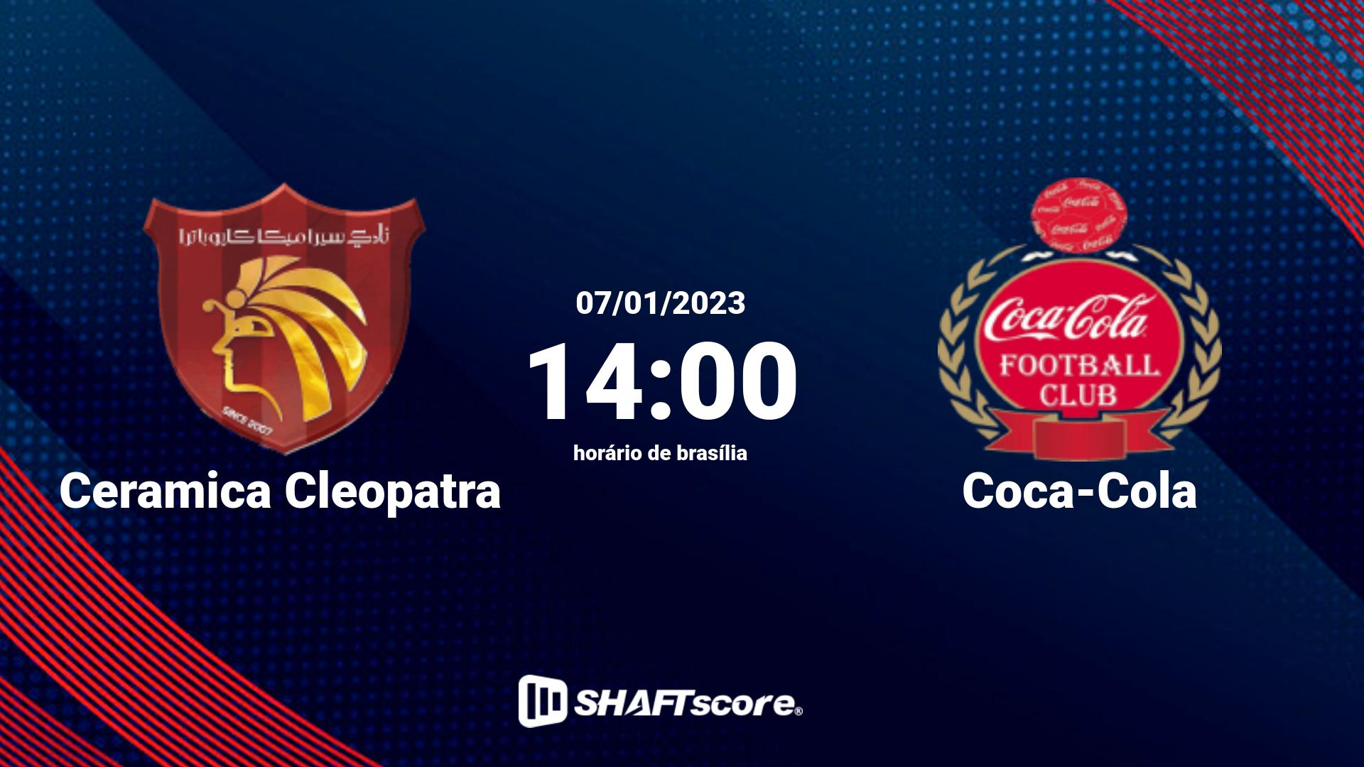 Estatísticas do jogo Ceramica Cleopatra vs Coca-Cola 07.01 14:00