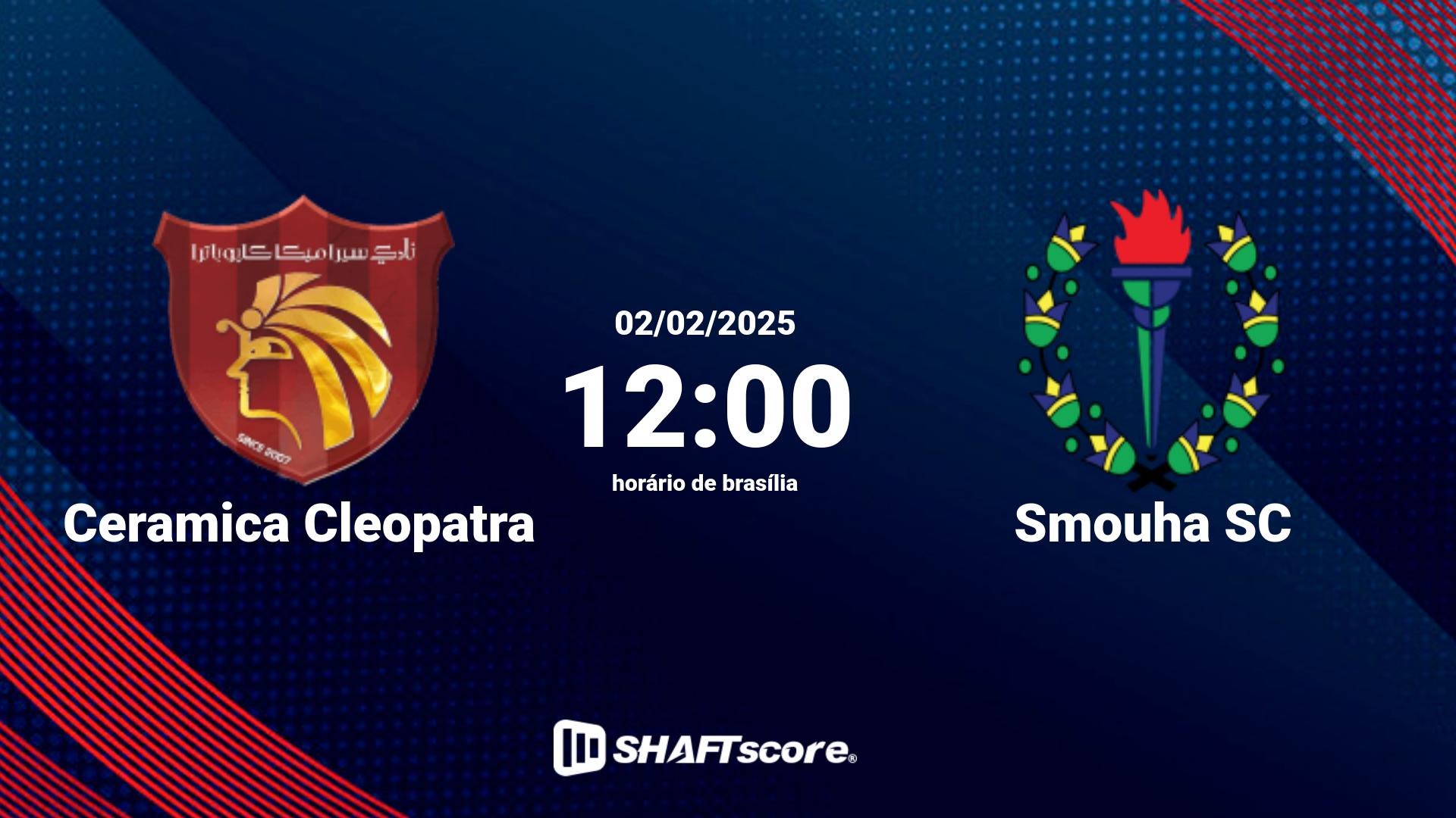 Estatísticas do jogo Ceramica Cleopatra vs Smouha SC 02.02 12:00