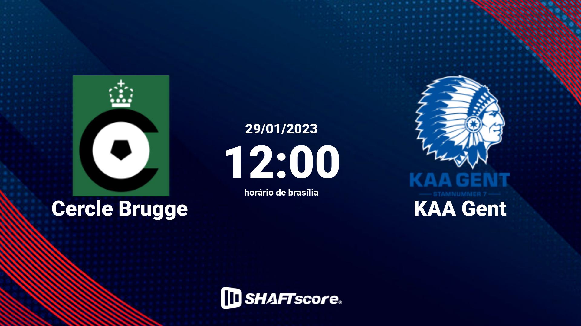 Estatísticas do jogo Cercle Brugge vs KAA Gent 29.01 12:00