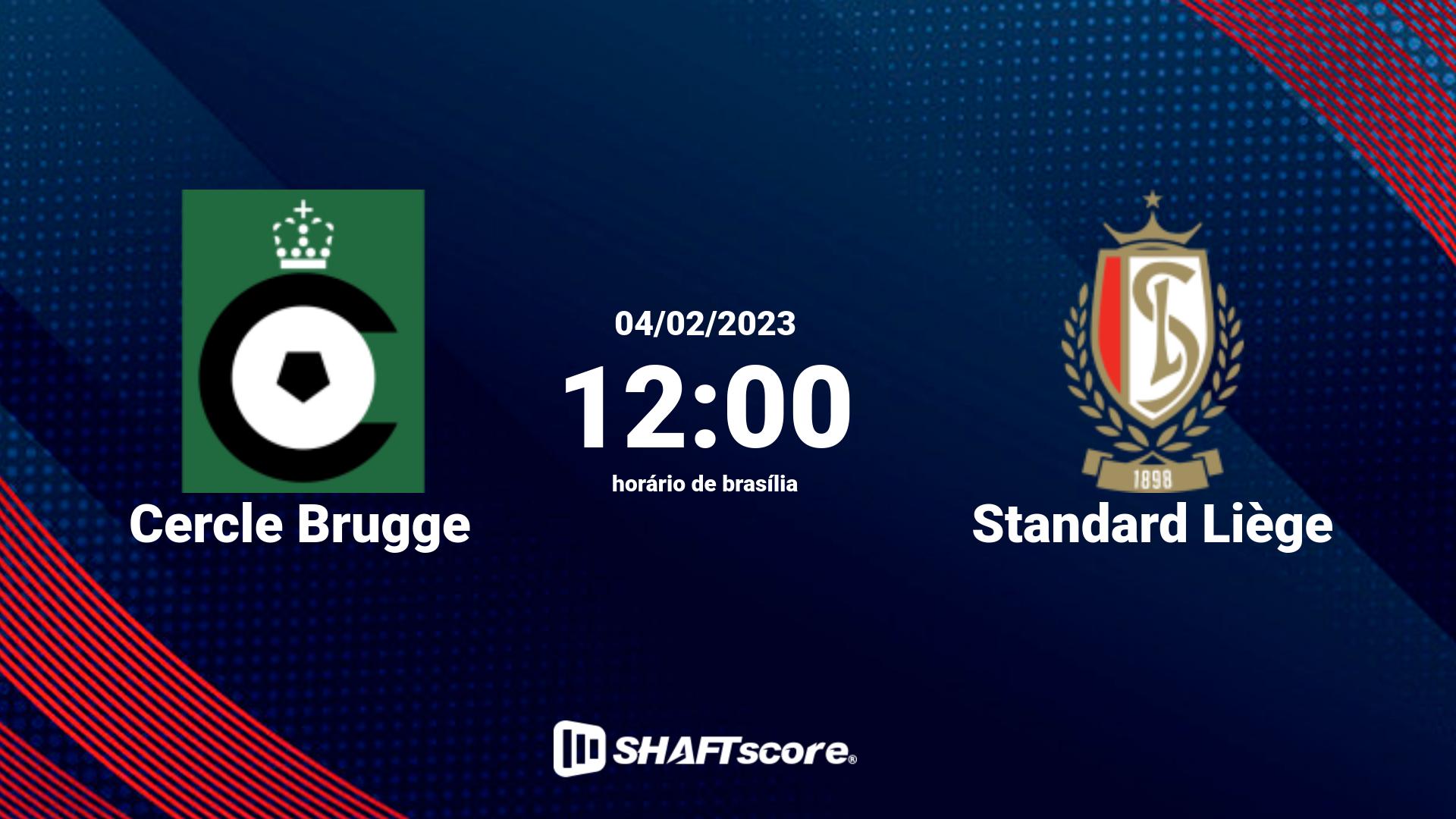 Estatísticas do jogo Cercle Brugge vs Standard Liège 04.02 12:00