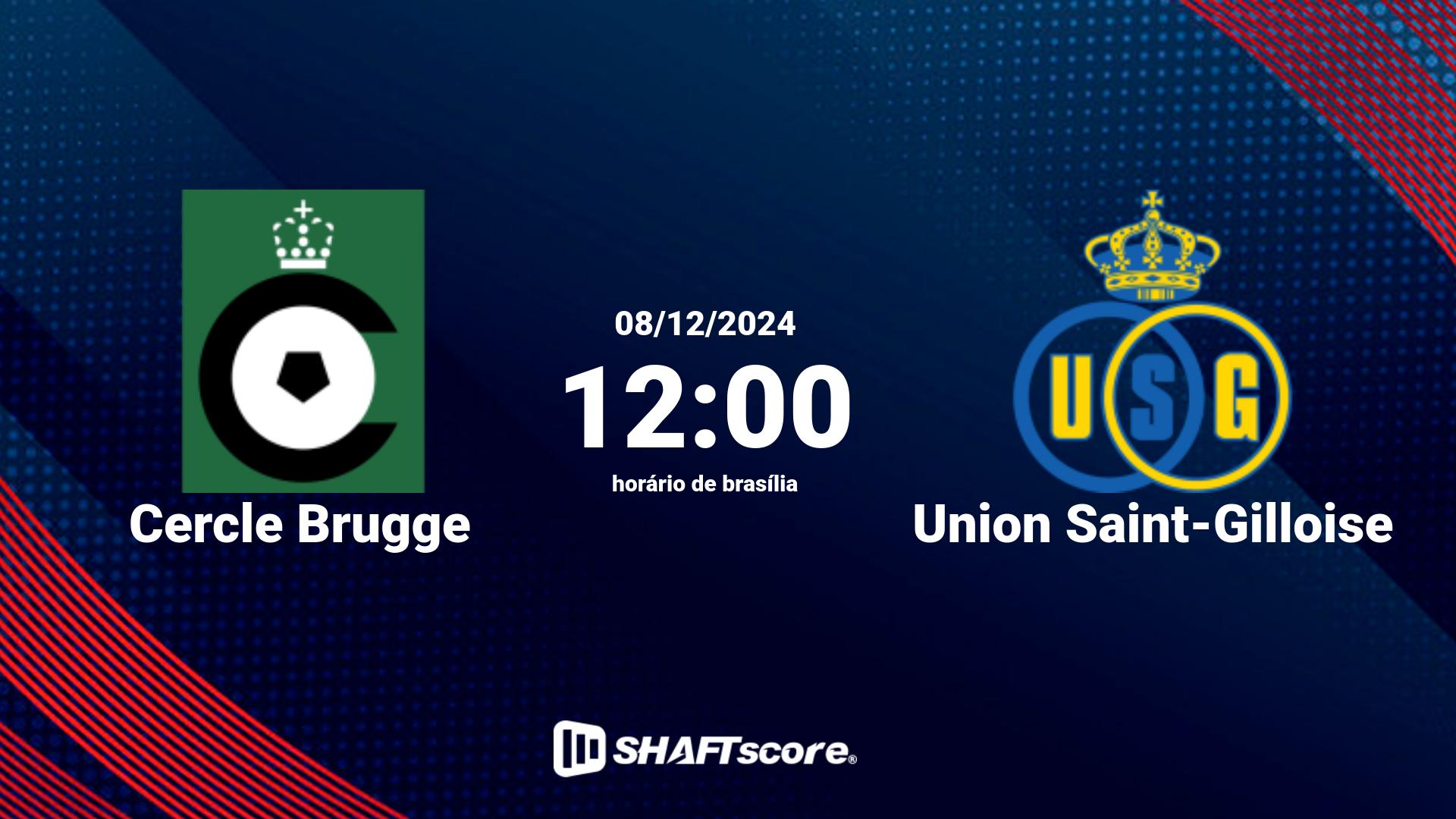 Estatísticas do jogo Cercle Brugge vs Union Saint-Gilloise 08.12 12:00