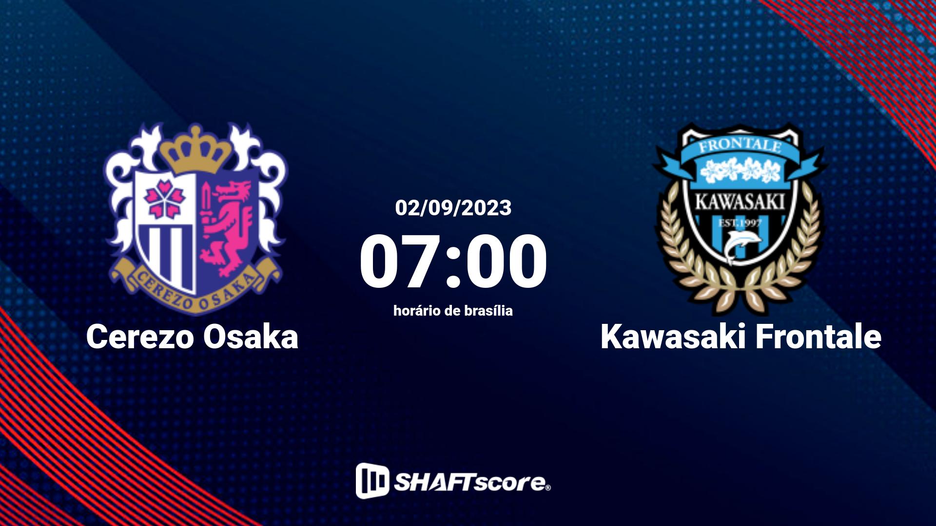 Estatísticas do jogo Cerezo Osaka vs Kawasaki Frontale 02.09 07:00