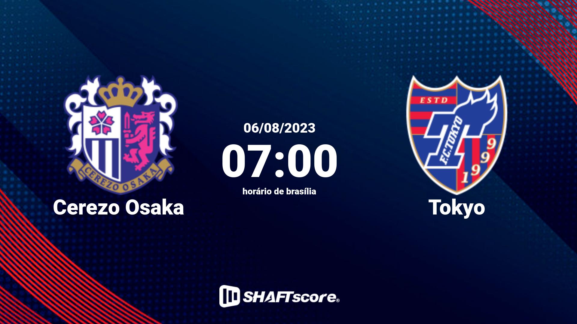 Estatísticas do jogo Cerezo Osaka vs Tokyo 06.08 07:00