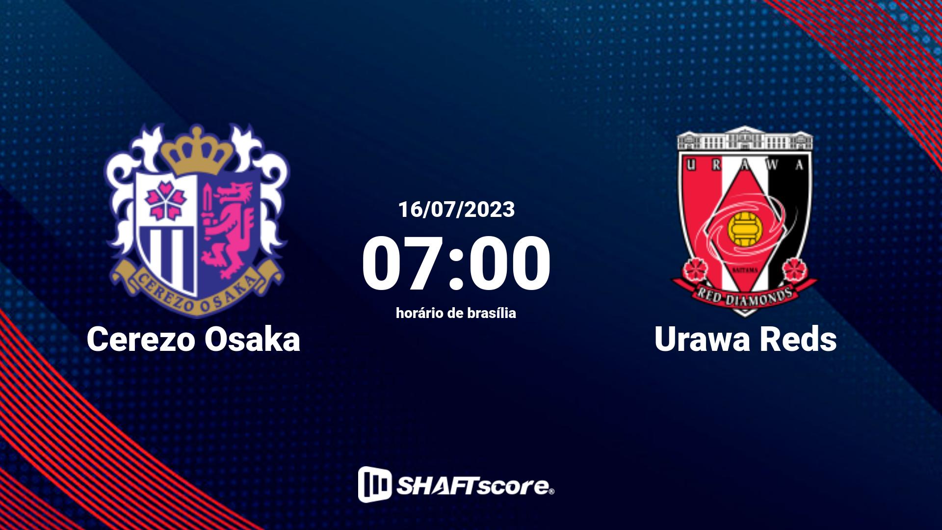 Estatísticas do jogo Cerezo Osaka vs Urawa Reds 16.07 07:00