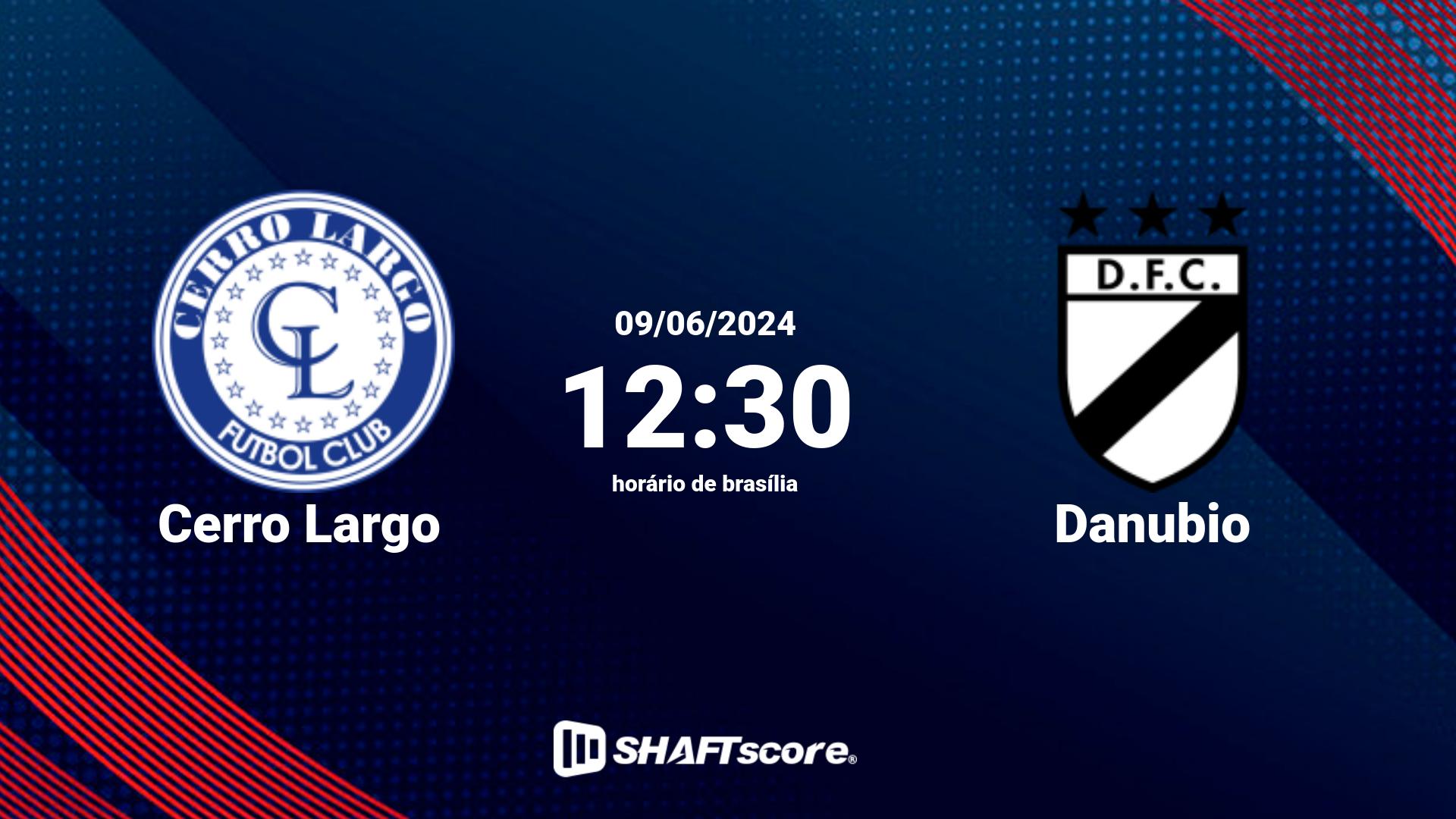 Estatísticas do jogo Cerro Largo vs Danubio 09.06 12:30