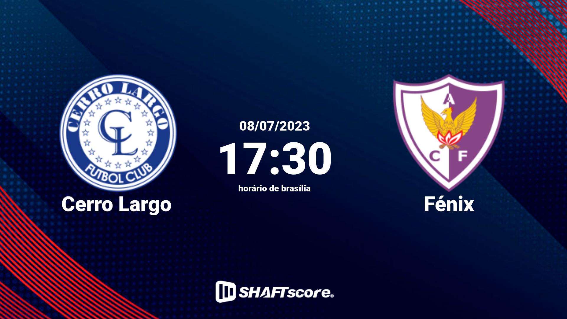 Estatísticas do jogo Cerro Largo vs Fénix 08.07 17:30