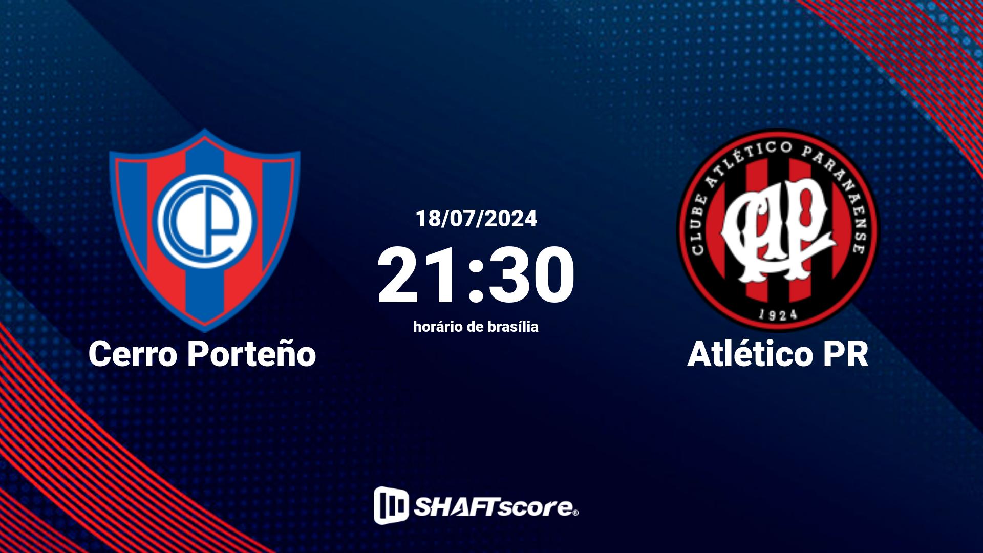 Estatísticas do jogo Cerro Porteño vs Atlético PR 18.07 21:30