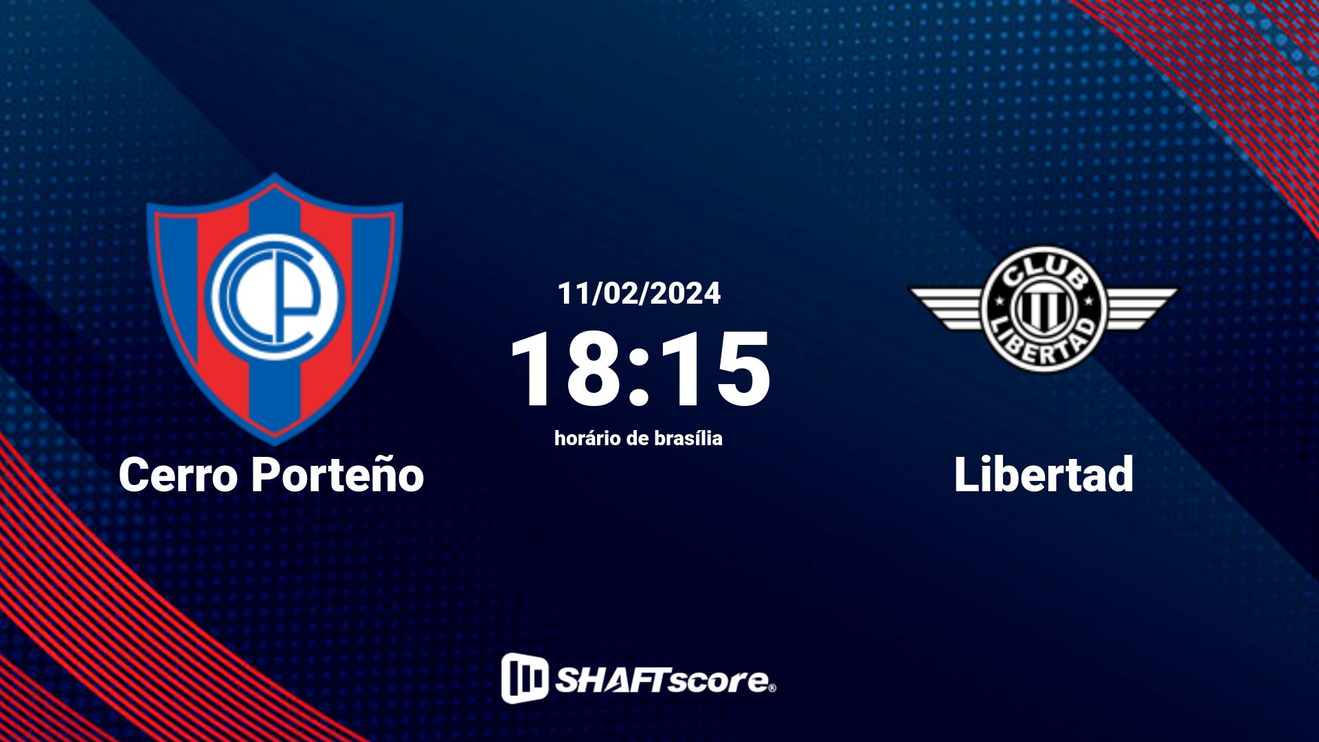 Estatísticas do jogo Cerro Porteño vs Libertad 11.02 18:15