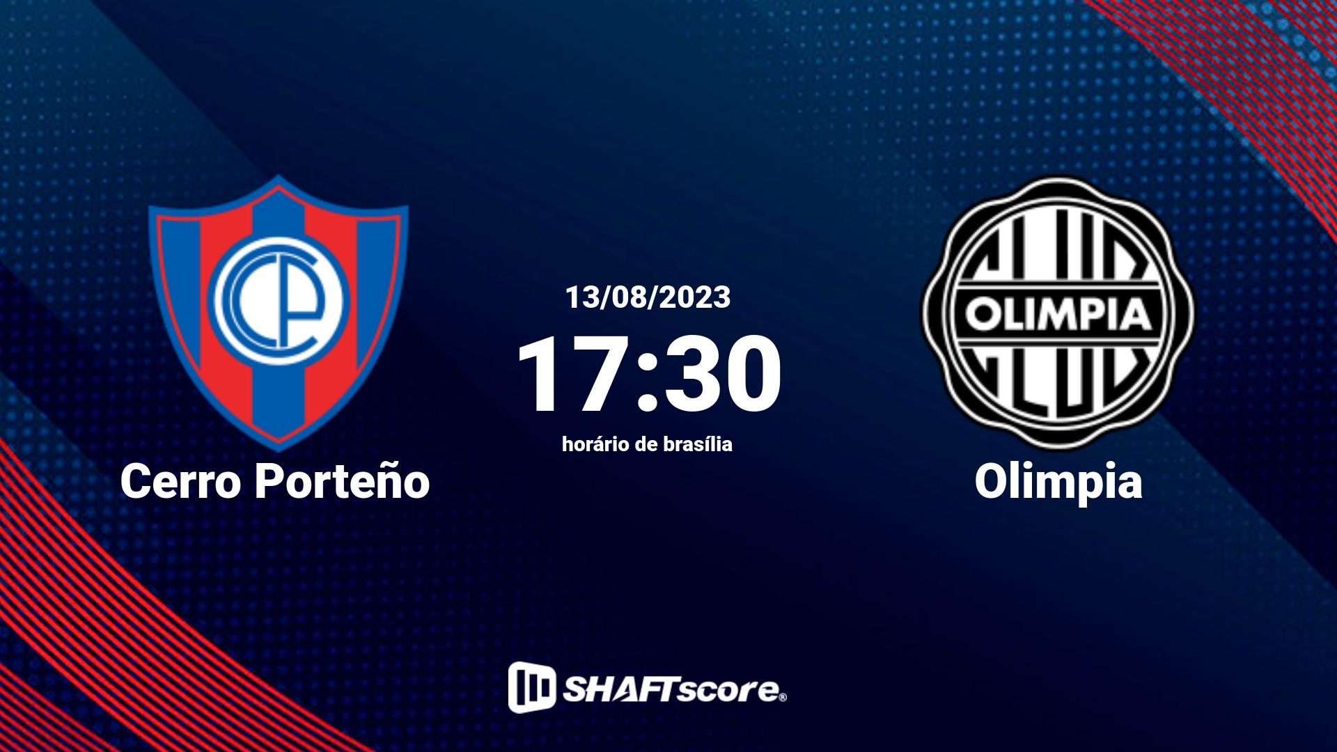 Estatísticas do jogo Cerro Porteño vs Olimpia 13.08 17:30