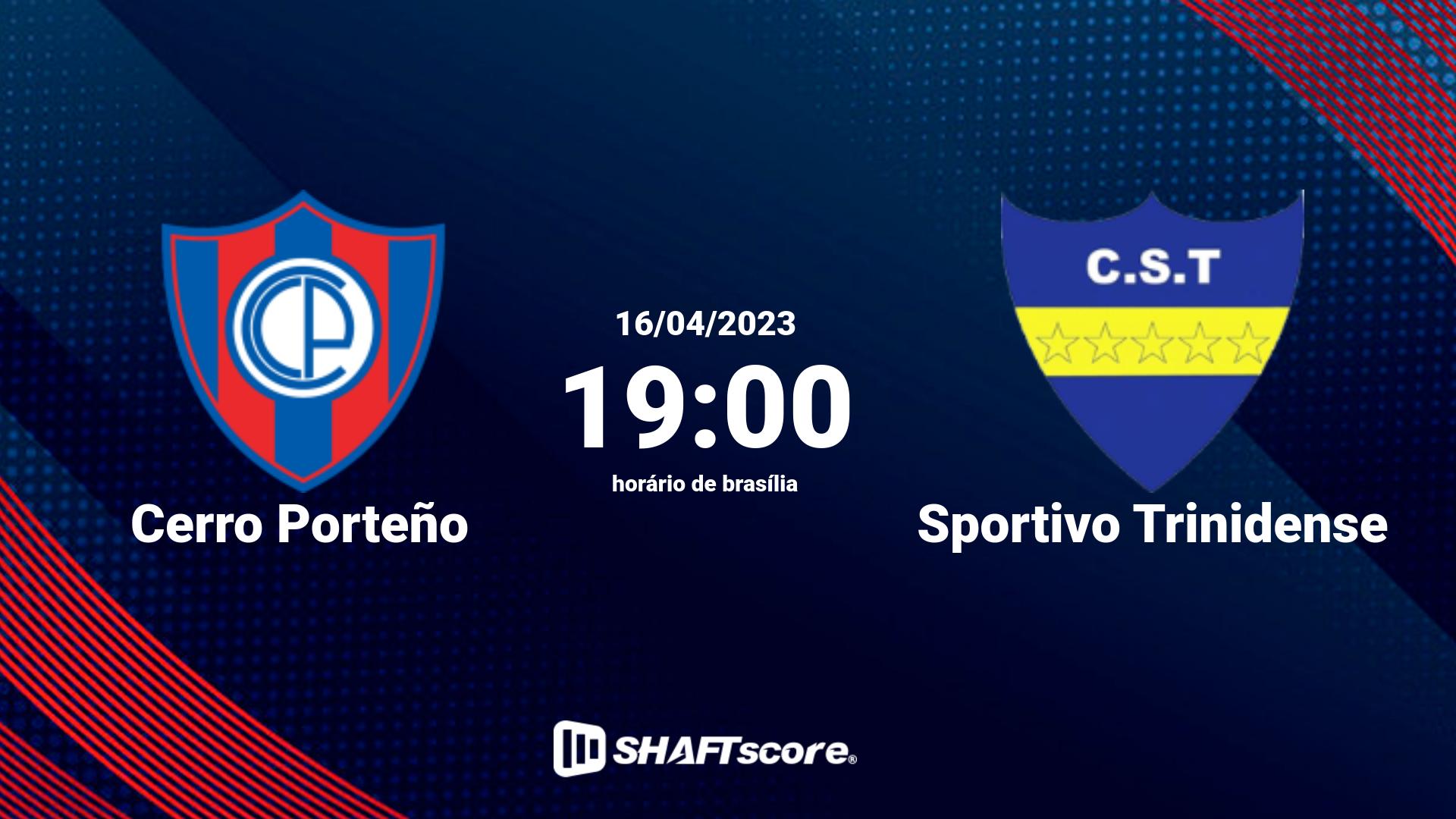 Estatísticas do jogo Cerro Porteño vs Sportivo Trinidense 16.04 19:00