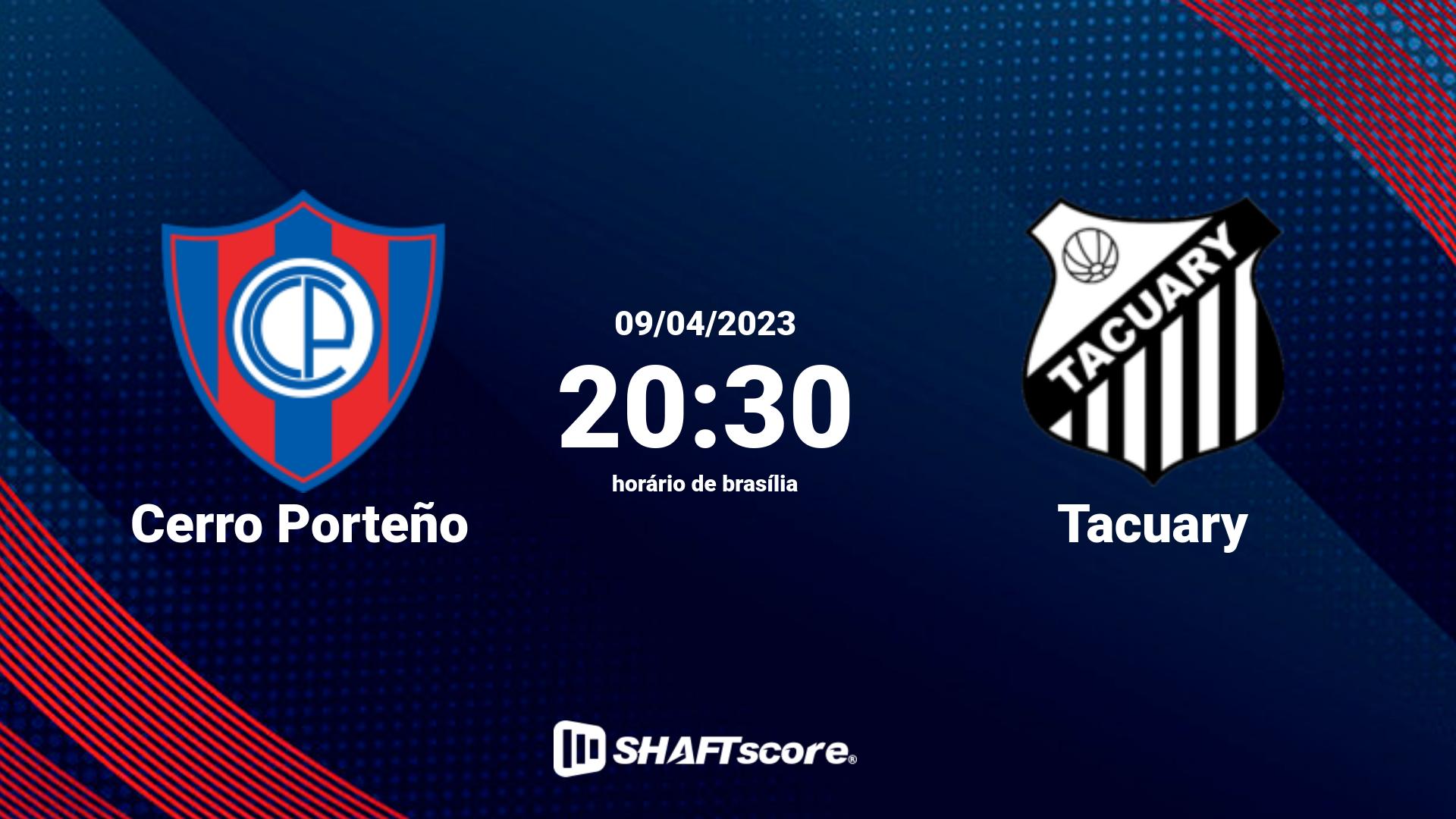 Estatísticas do jogo Cerro Porteño vs Tacuary 09.04 20:30