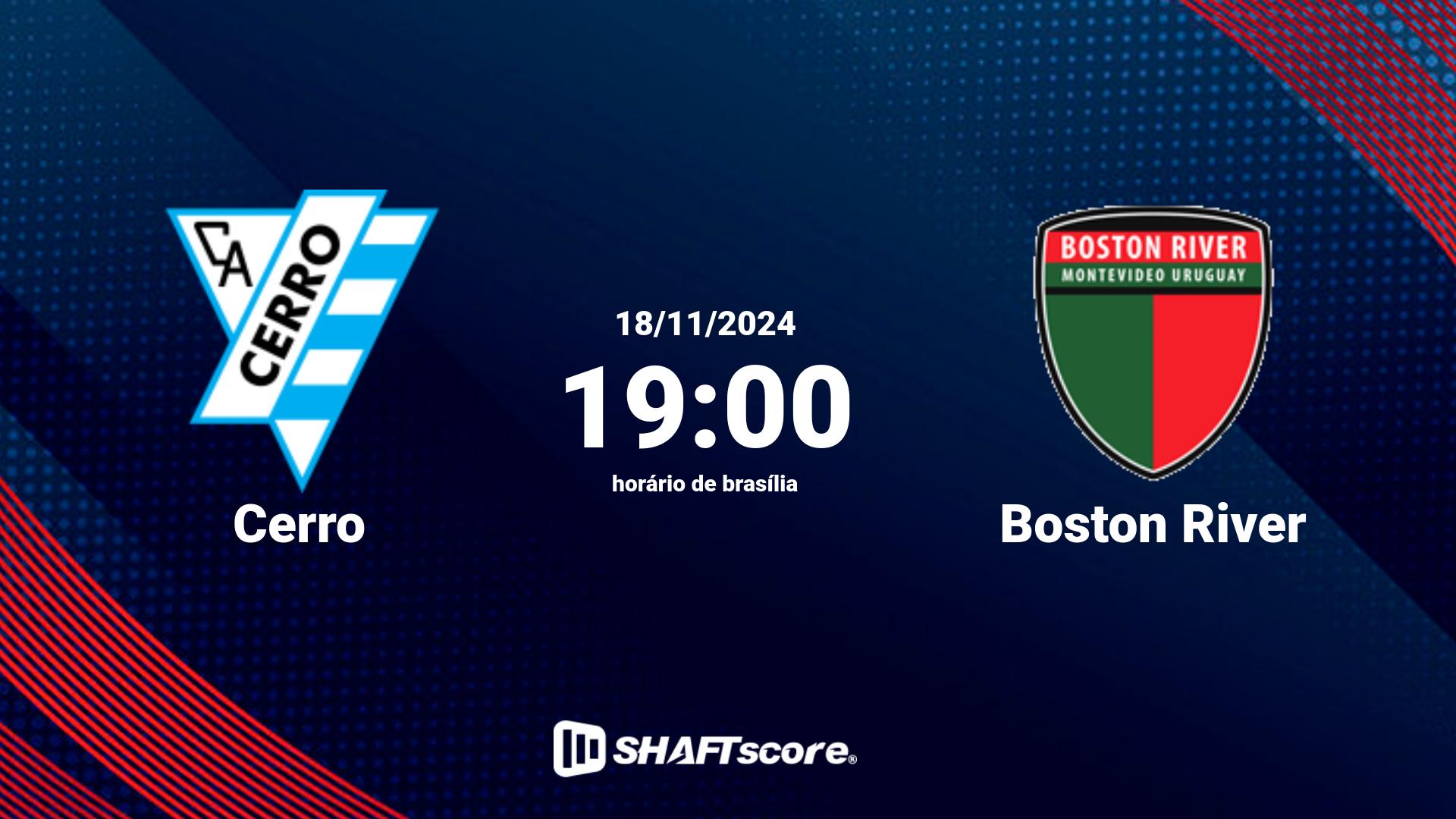 Estatísticas do jogo Cerro vs Boston River 18.11 19:00