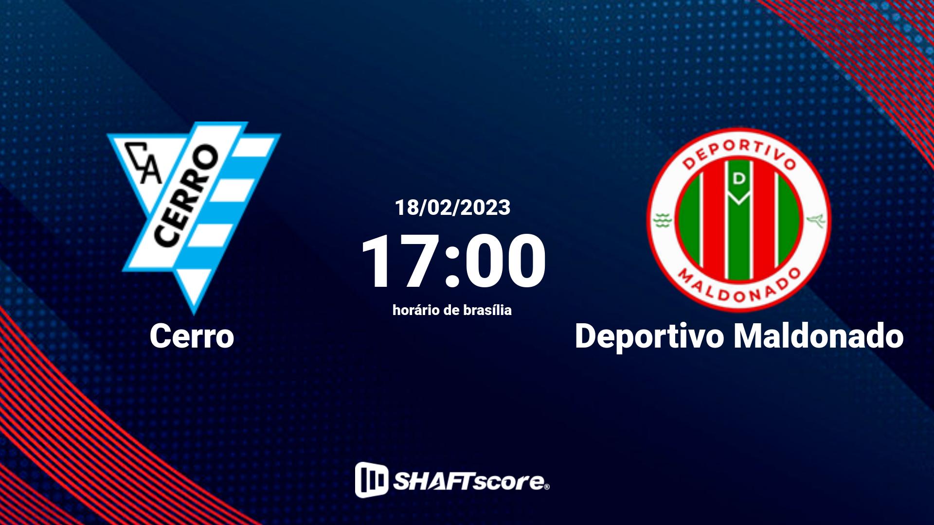 Estatísticas do jogo Cerro vs Deportivo Maldonado 18.02 17:00