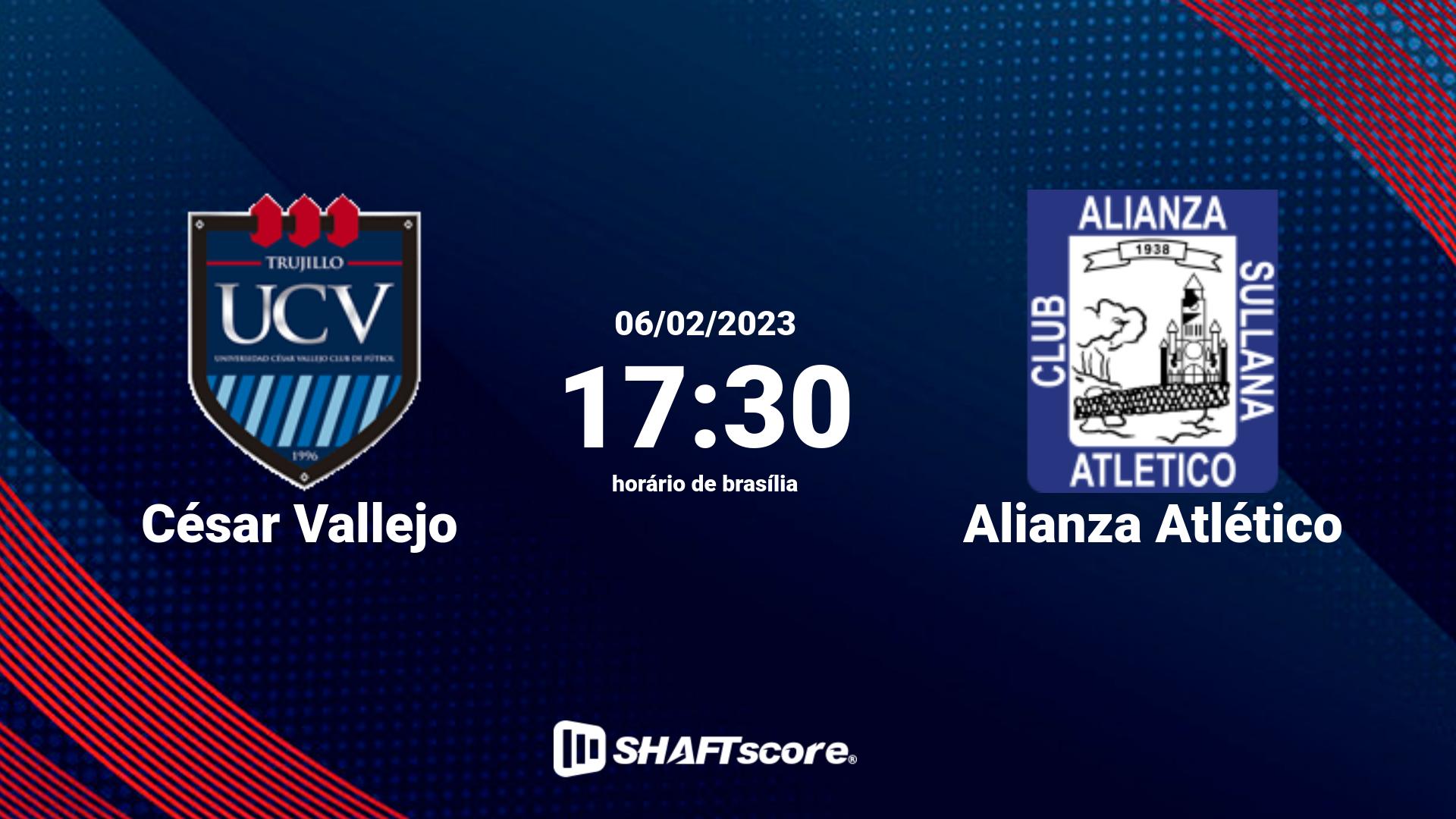 Estatísticas do jogo César Vallejo vs Alianza Atlético 06.02 17:30