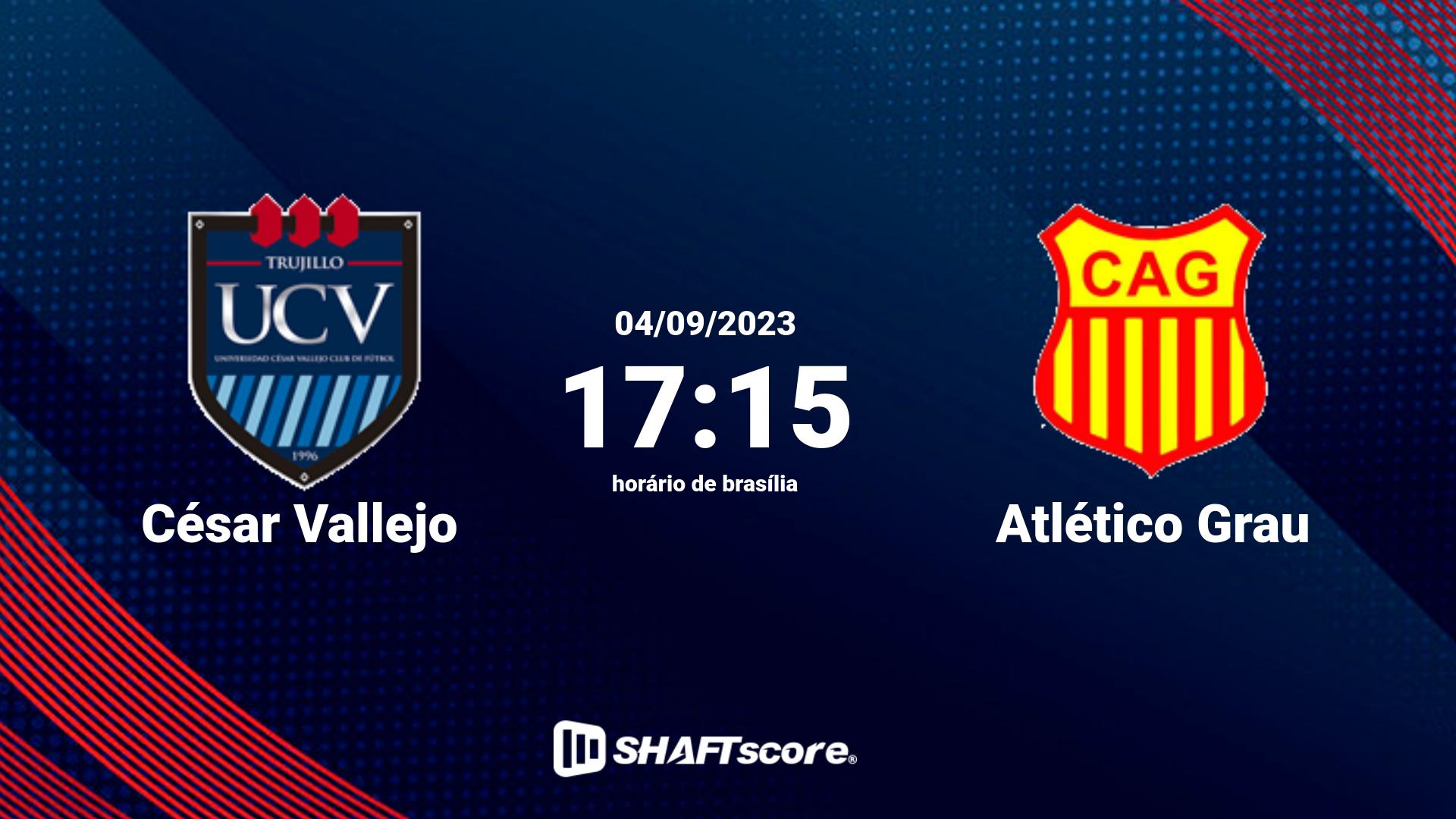 Estatísticas do jogo César Vallejo vs Atlético Grau 04.09 17:15