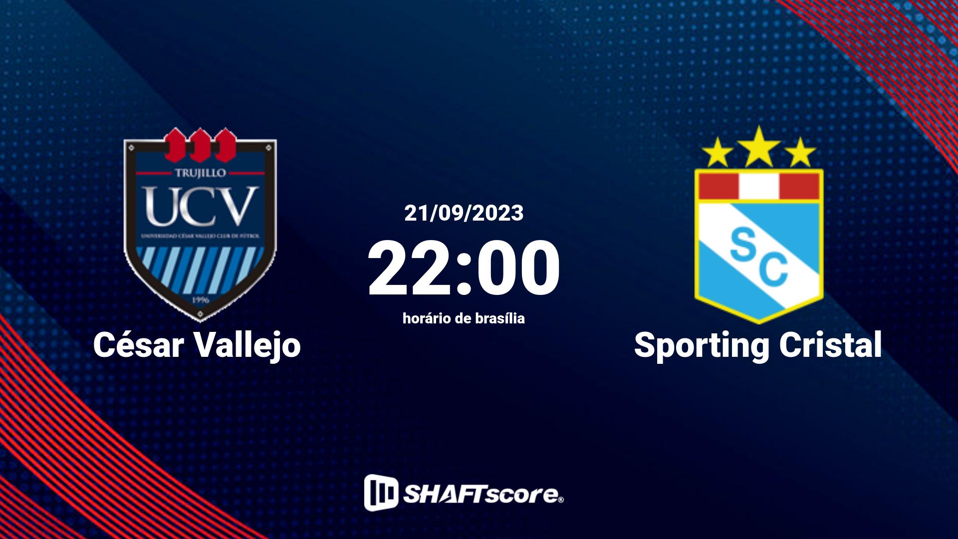 Estatísticas do jogo César Vallejo vs Sporting Cristal 21.09 22:00