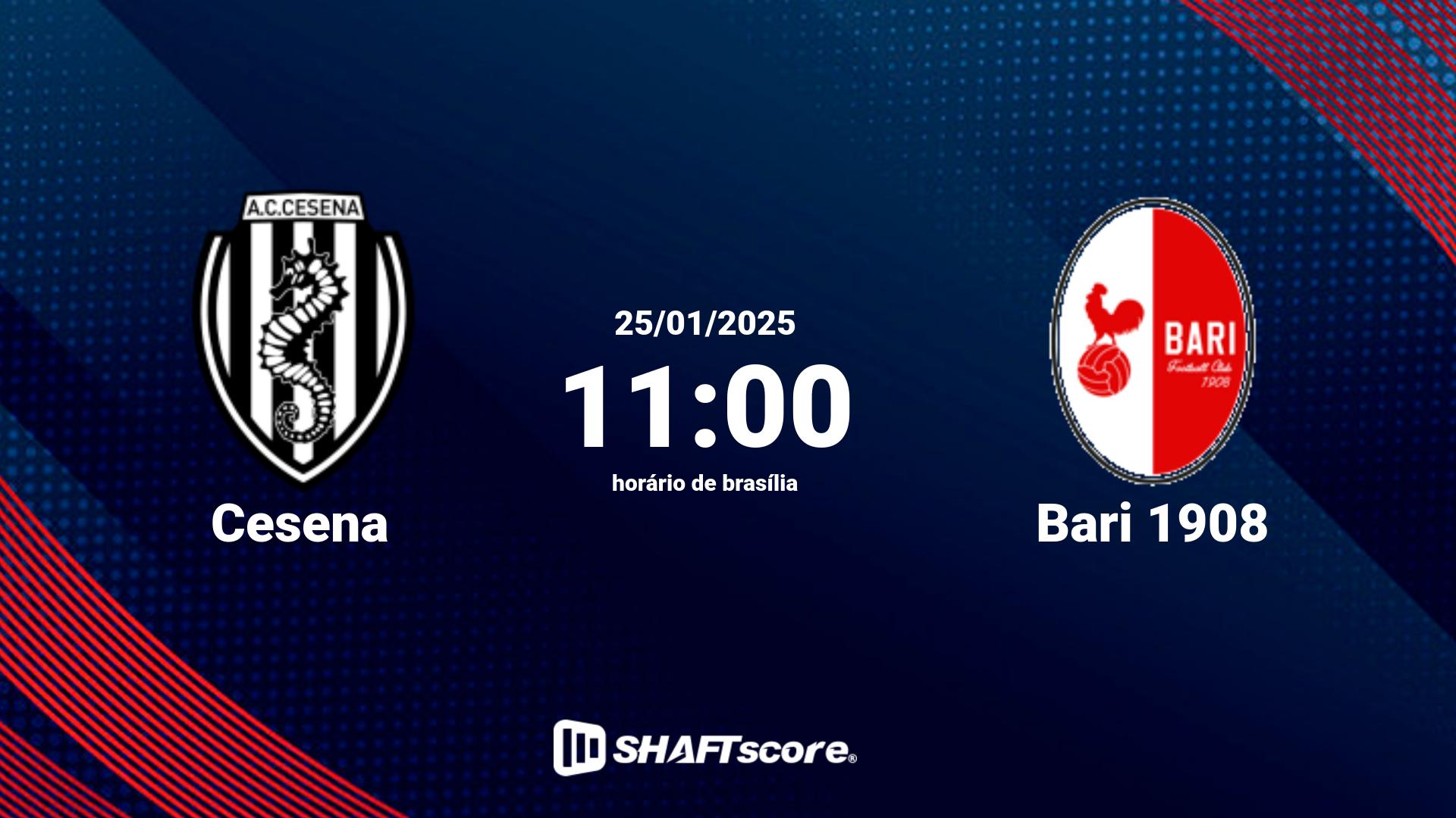 Estatísticas do jogo Cesena vs Bari 1908 25.01 11:00