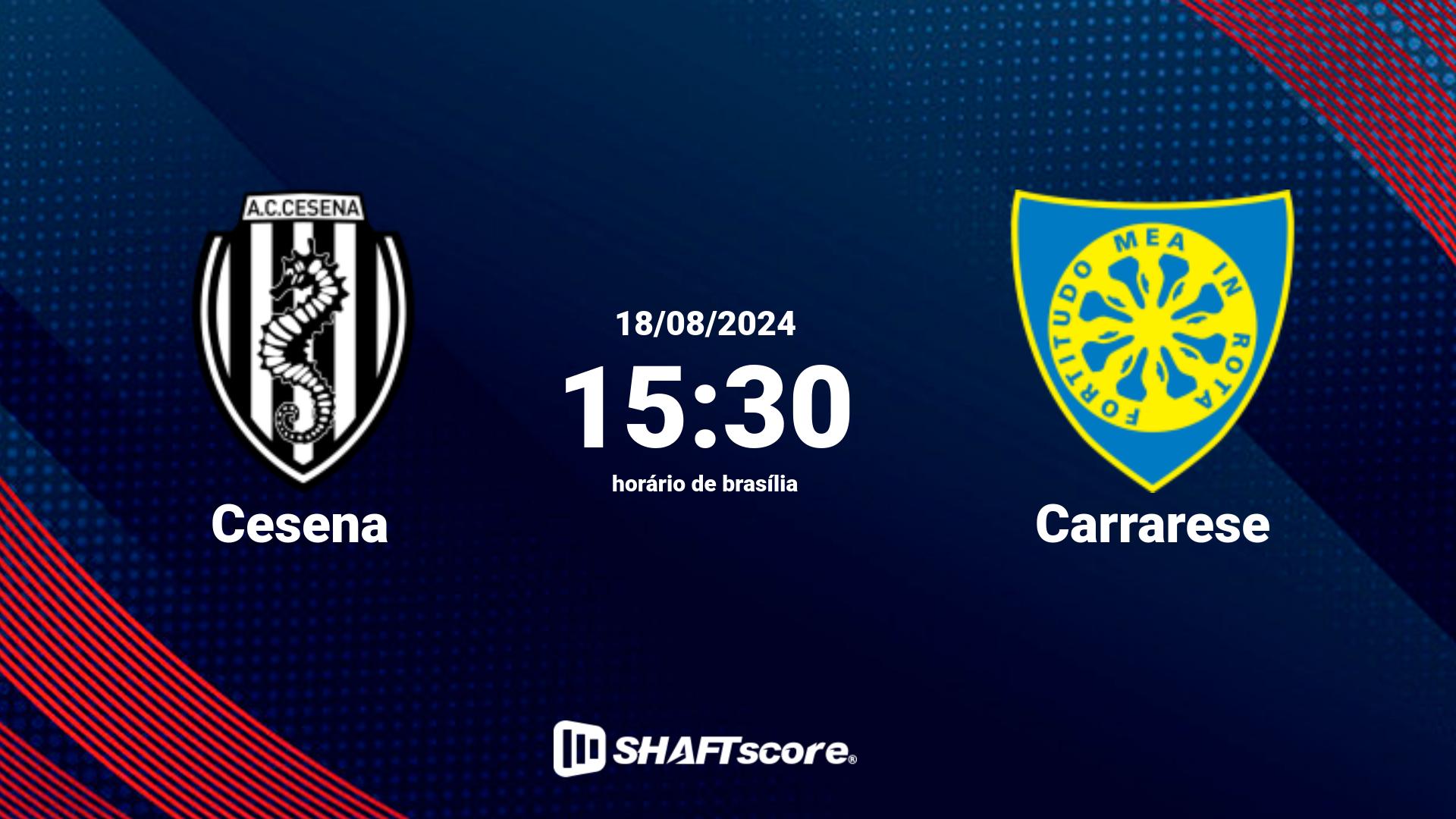 Estatísticas do jogo Cesena vs Carrarese 18.08 15:30