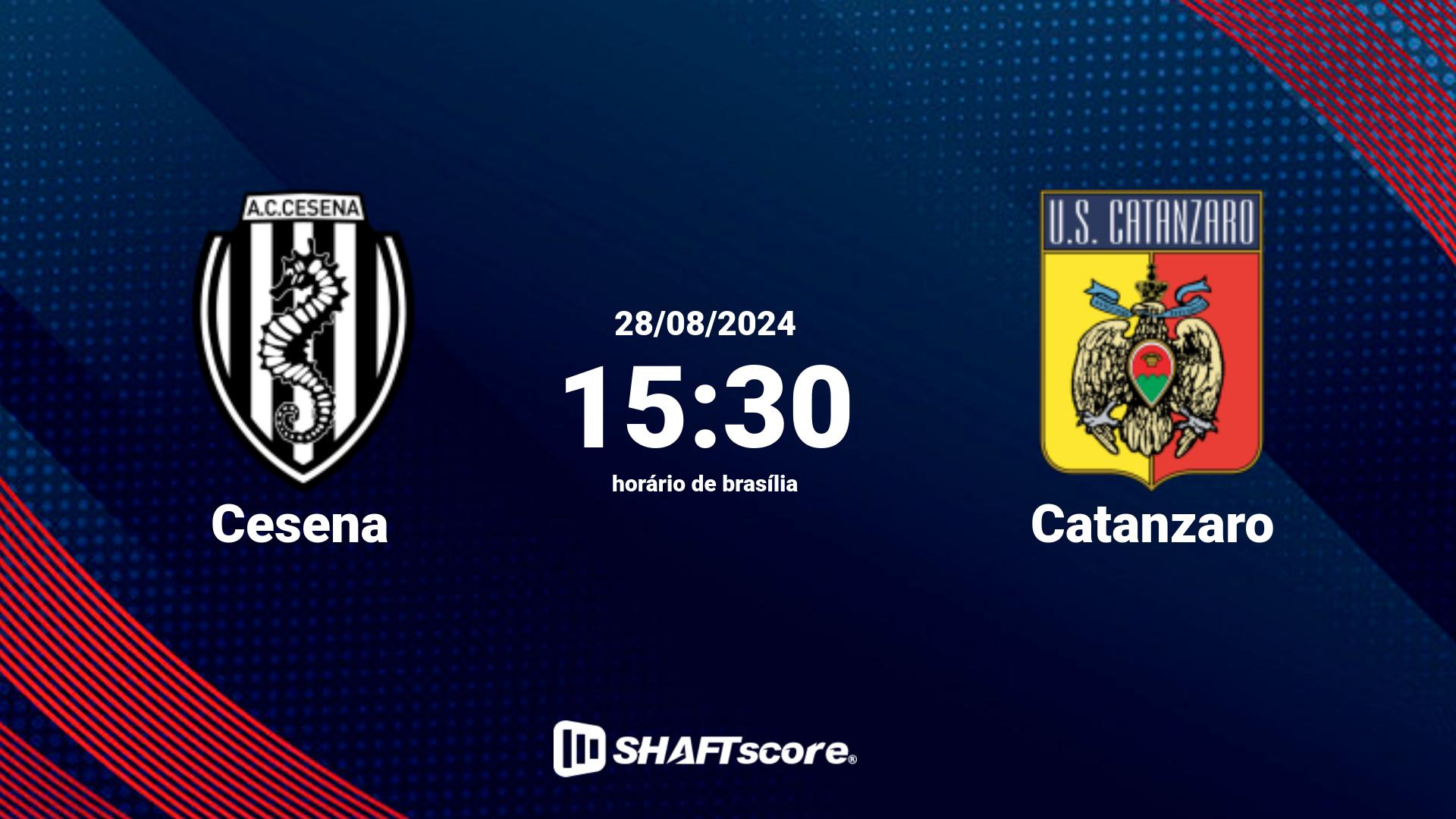 Estatísticas do jogo Cesena vs Catanzaro 28.08 15:30