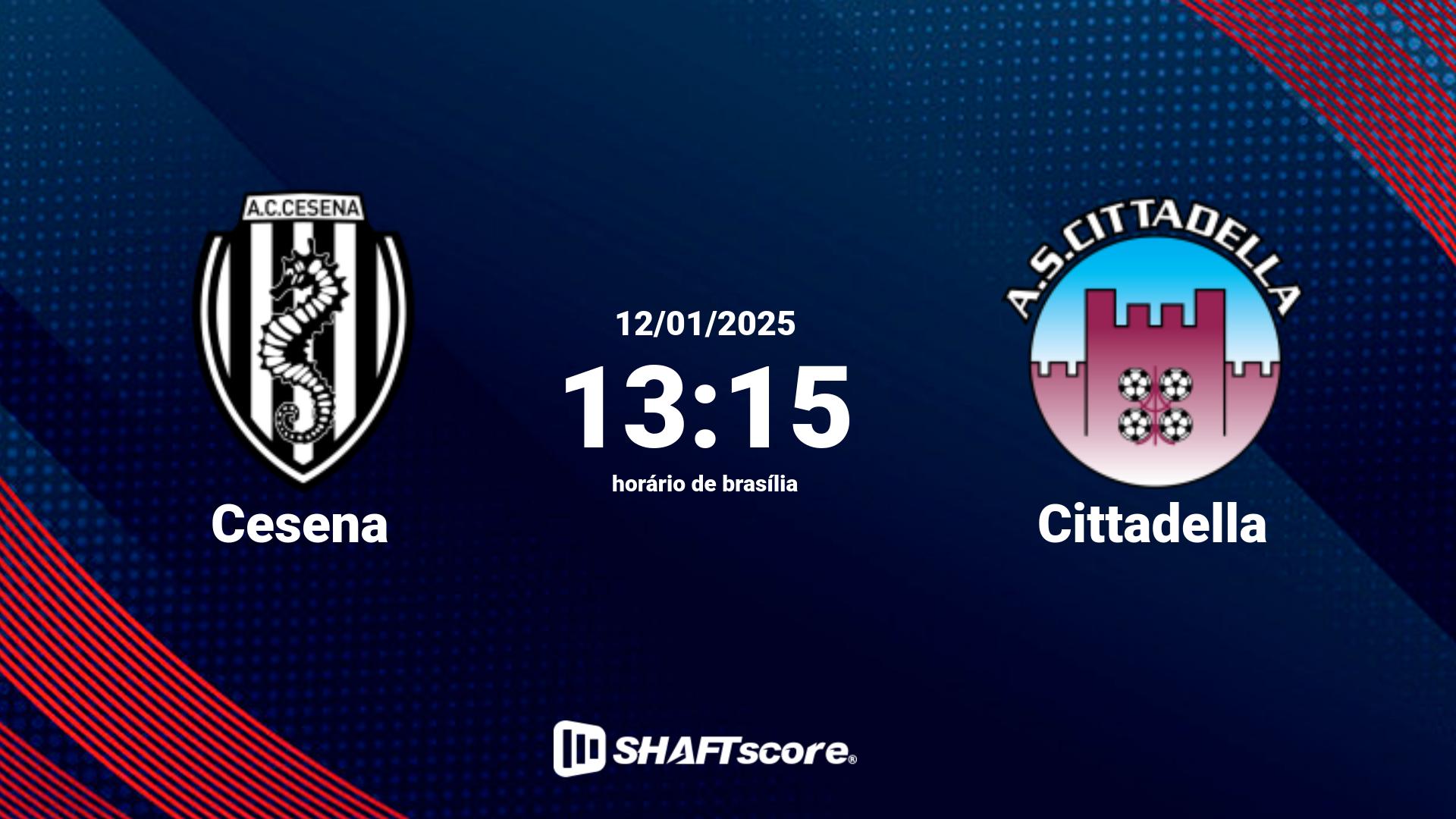 Estatísticas do jogo Cesena vs Cittadella 12.01 13:15