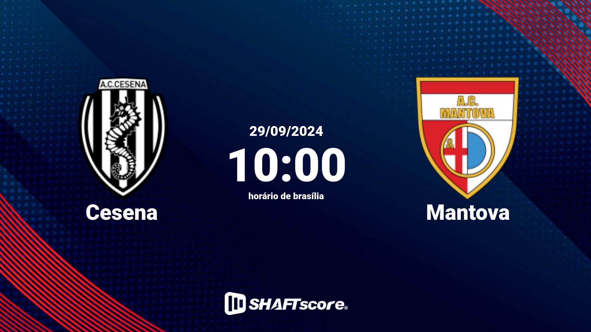 Estatísticas do jogo Cesena vs Mantova 29.09 10:00