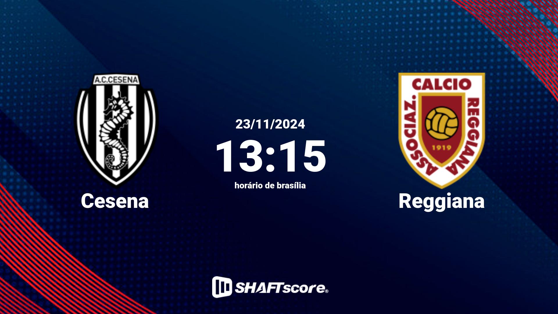 Estatísticas do jogo Cesena vs Reggiana 23.11 13:15