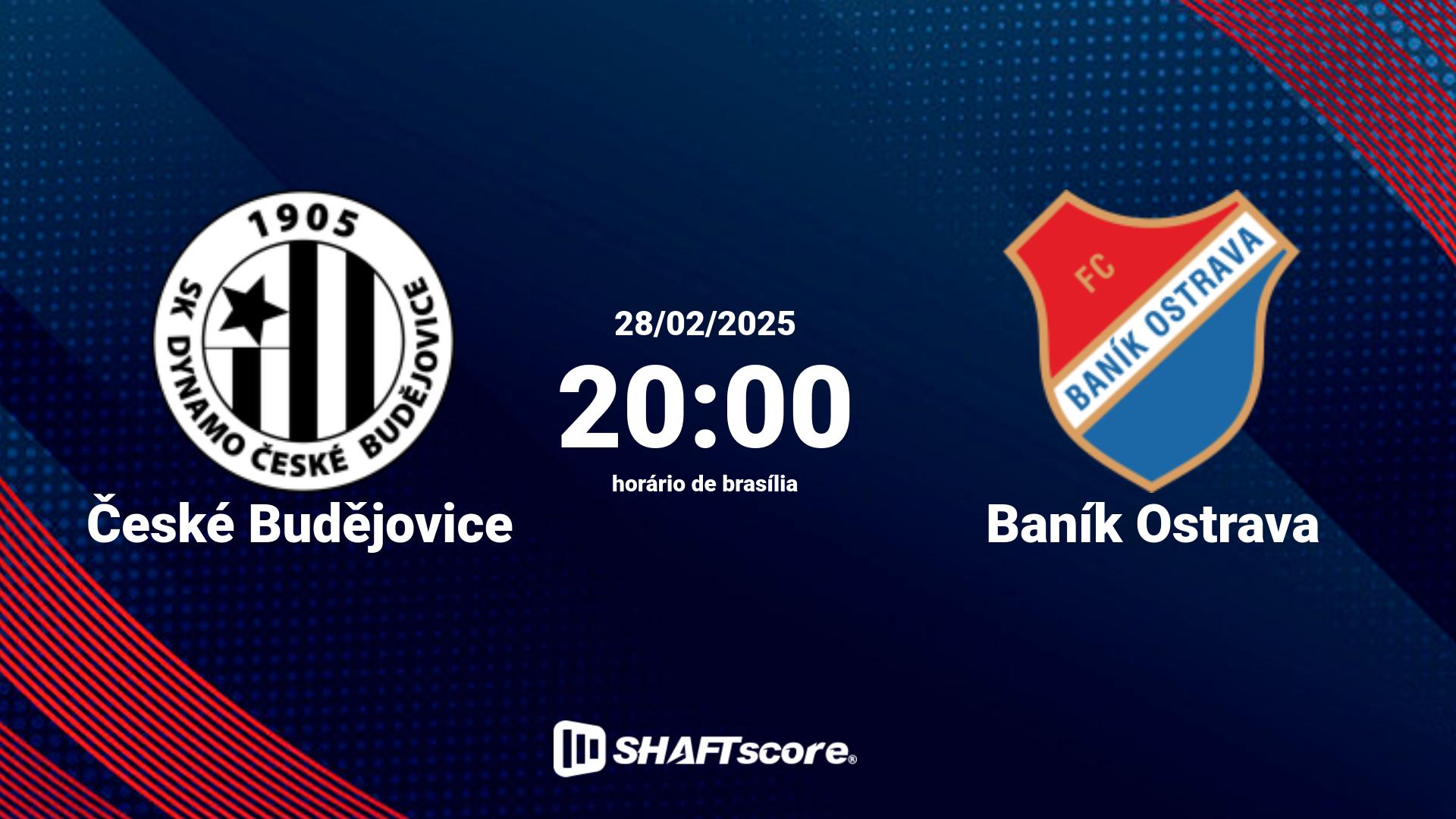 Estatísticas do jogo České Budějovice vs Baník Ostrava 28.02 20:00