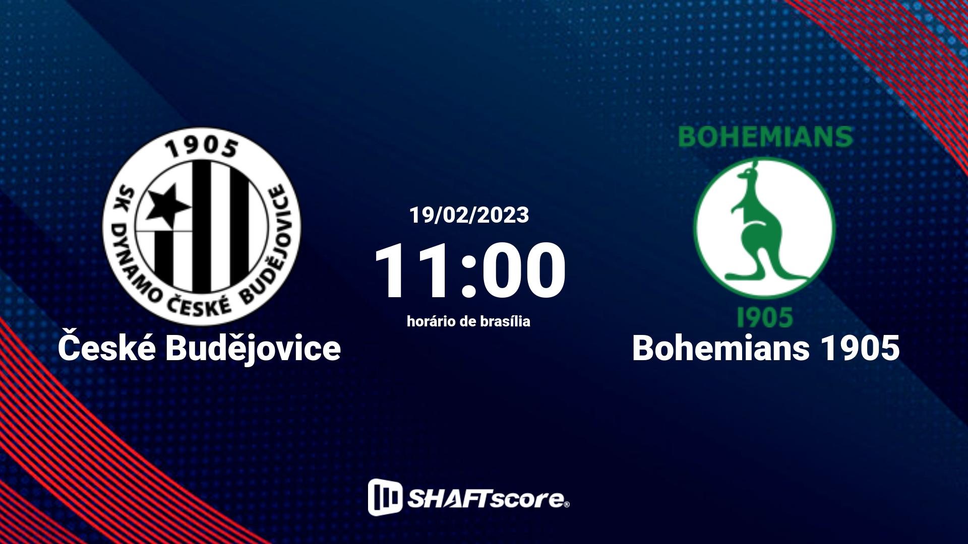 Estatísticas do jogo České Budějovice vs Bohemians 1905 19.02 11:00