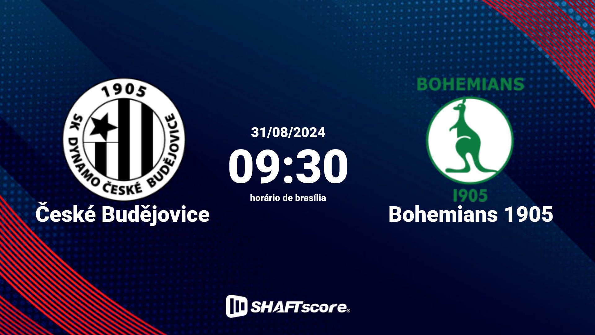 Estatísticas do jogo České Budějovice vs Bohemians 1905 31.08 09:30