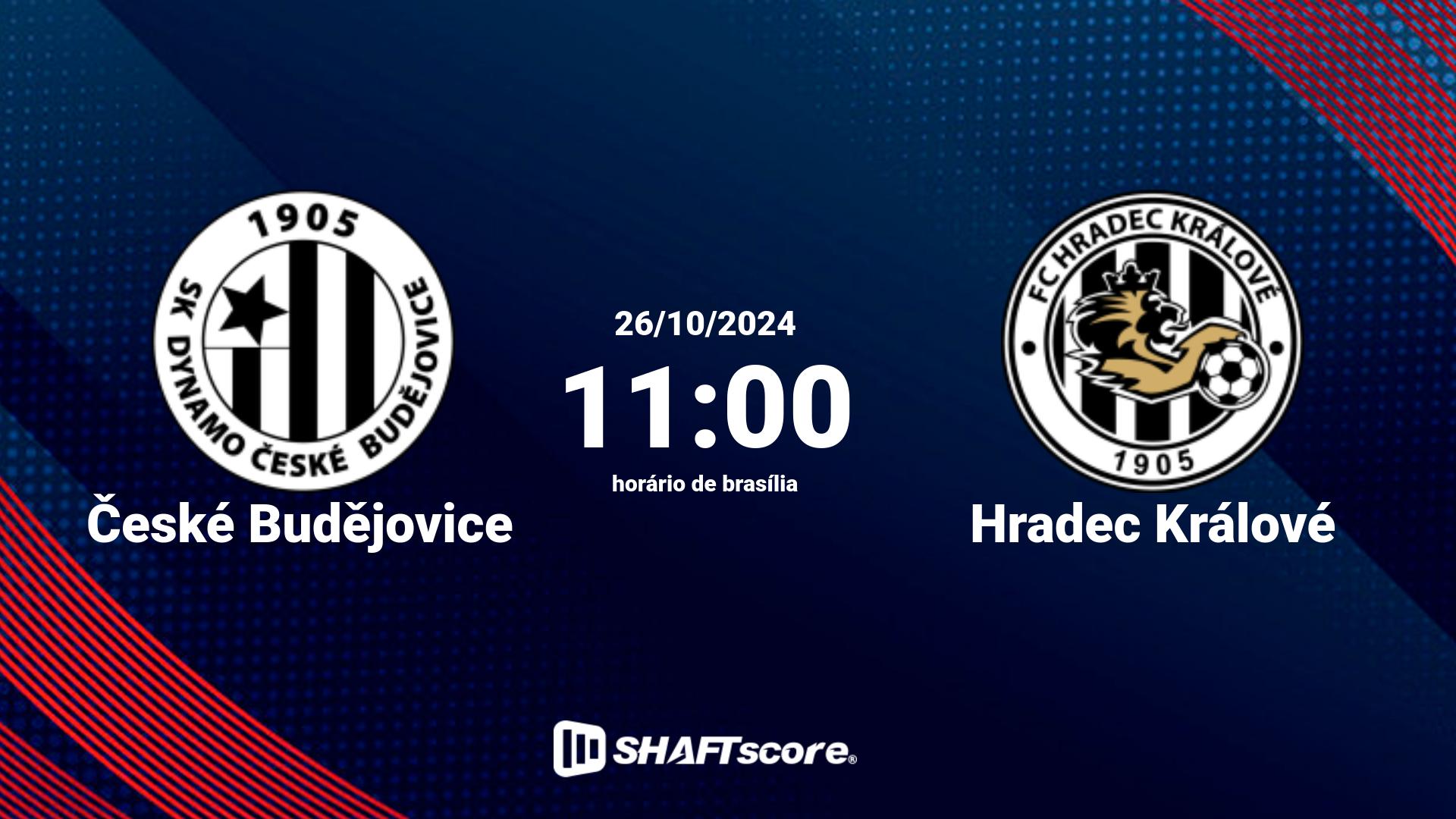 Estatísticas do jogo České Budějovice vs Hradec Králové 26.10 11:00