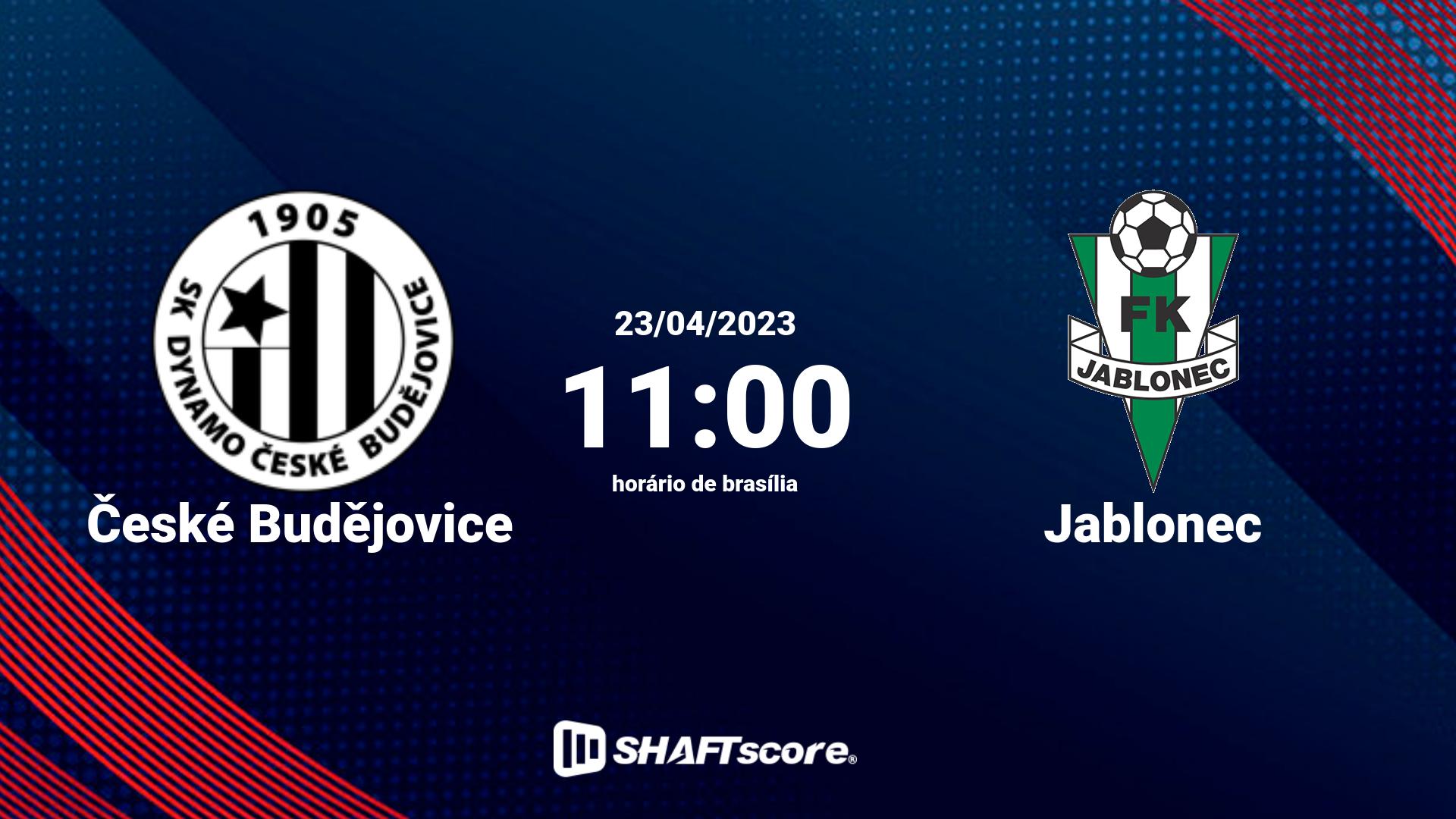 Estatísticas do jogo České Budějovice vs Jablonec 23.04 11:00