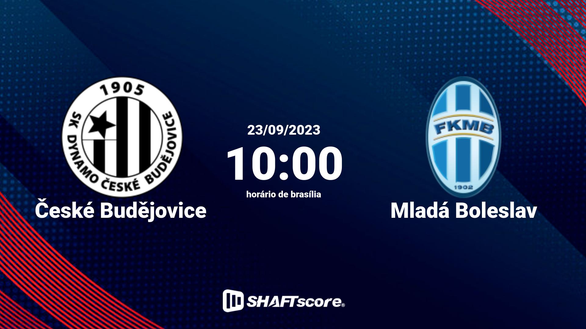 Estatísticas do jogo České Budějovice vs Mladá Boleslav 23.09 10:00