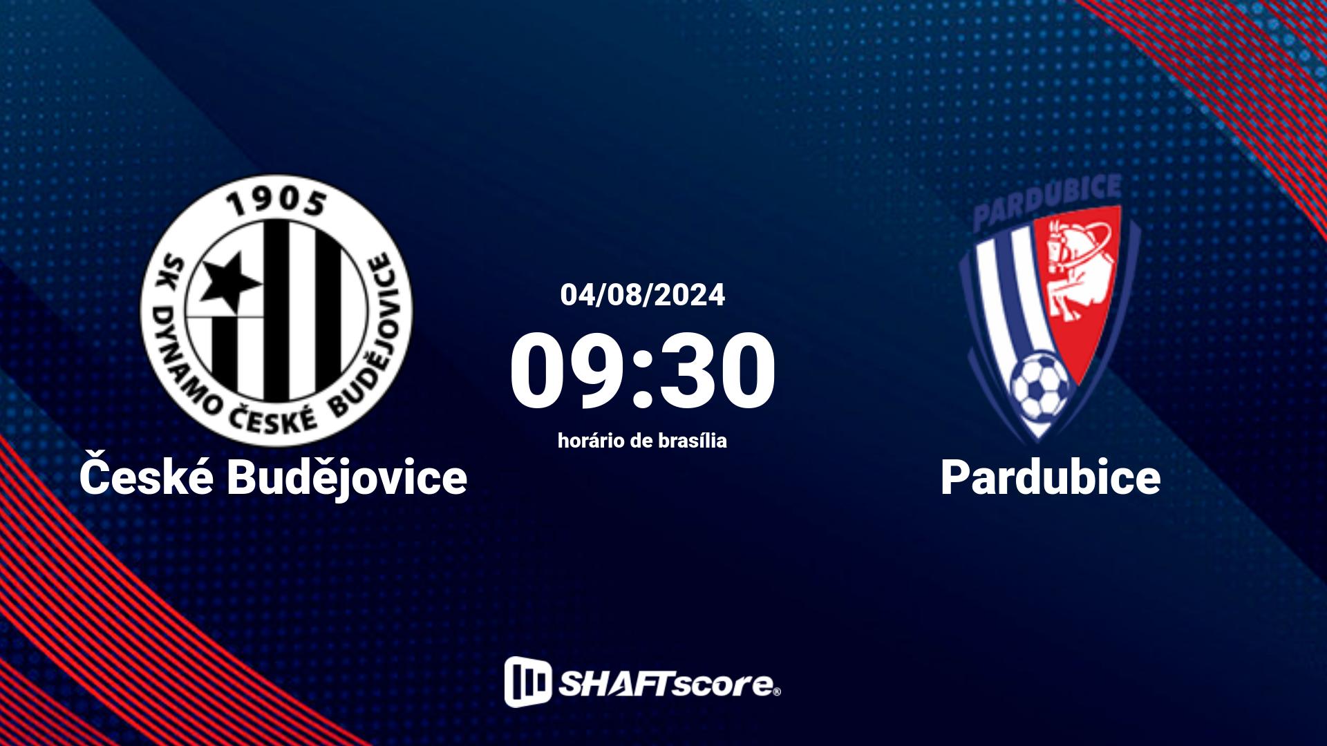 Estatísticas do jogo České Budějovice vs Pardubice 04.08 09:30