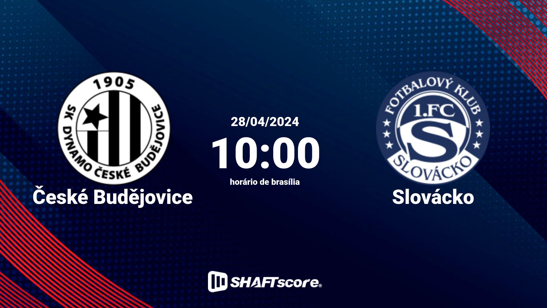 Estatísticas do jogo České Budějovice vs Slovácko 28.04 10:00