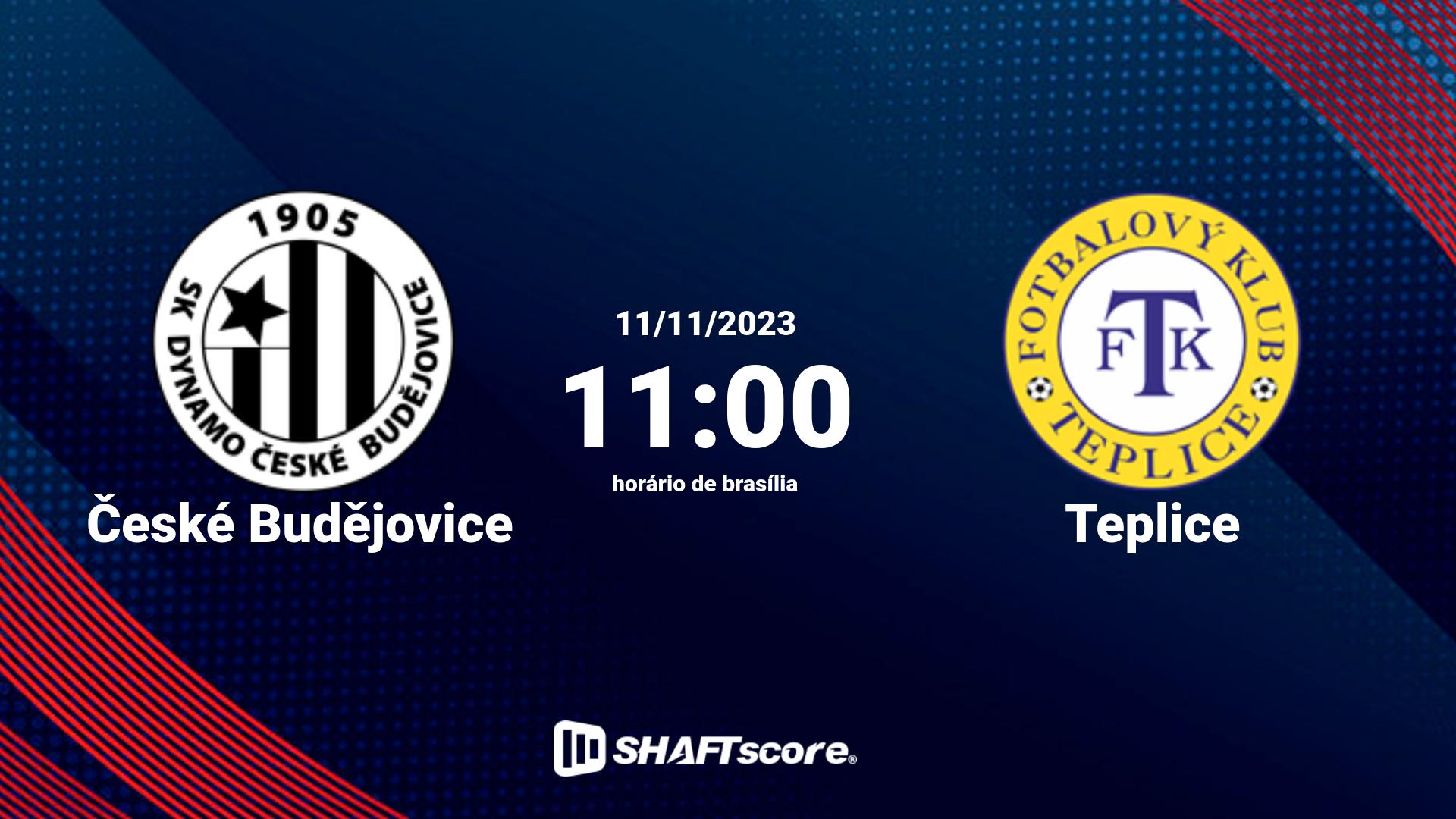 Estatísticas do jogo České Budějovice vs Teplice 11.11 11:00